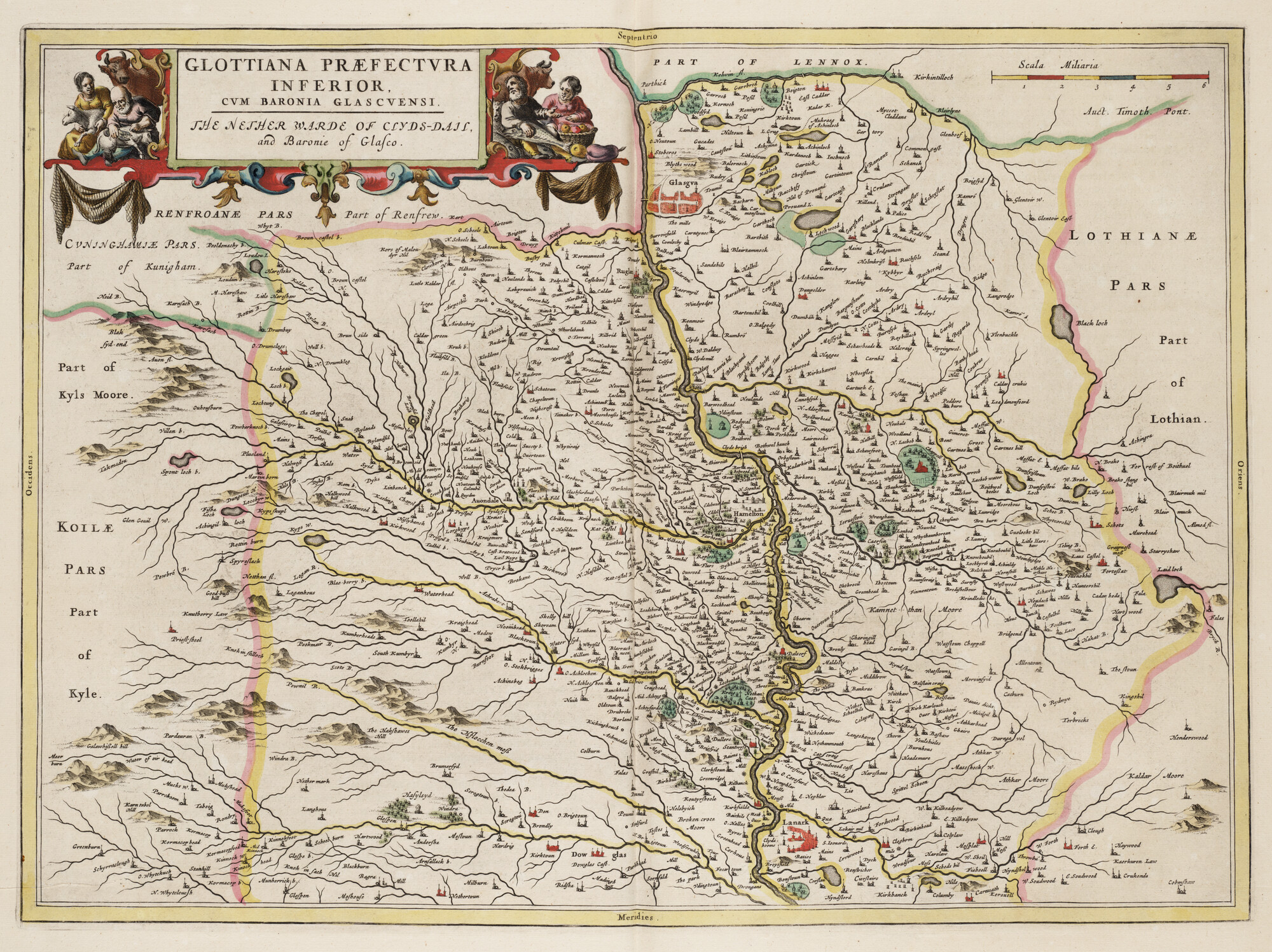 S.1034(05) [kaart 026]; Kaart van Lower Clydesdale; landkaart