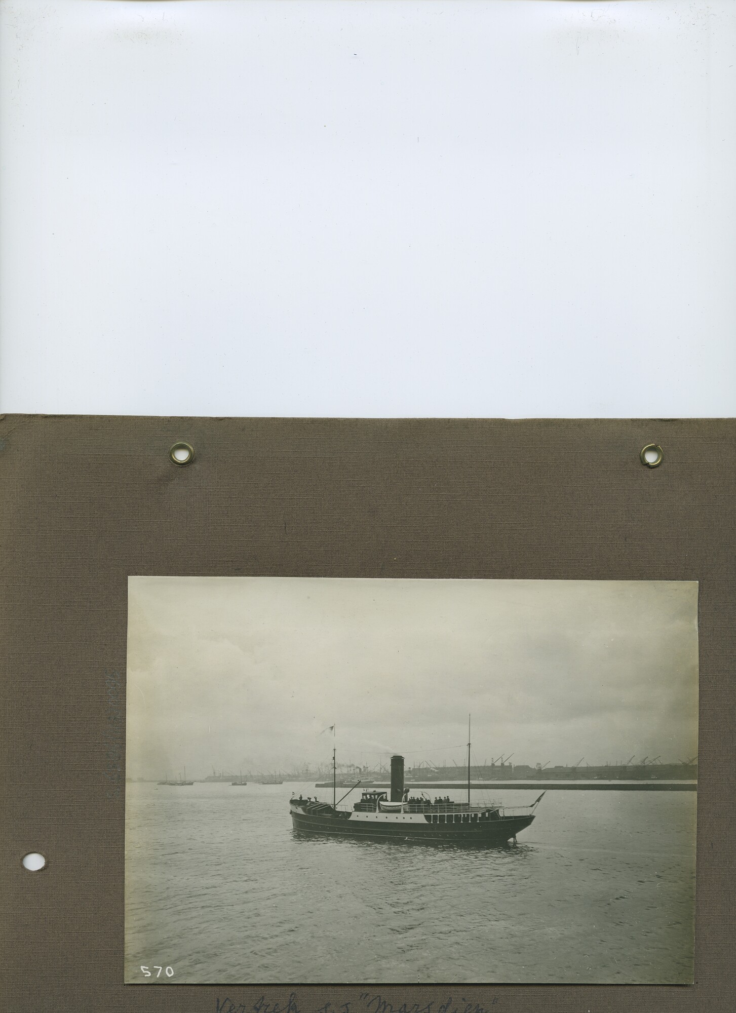 S.6386(113)0095; Foto van het vertrek van ss. Marsdiep; foto
