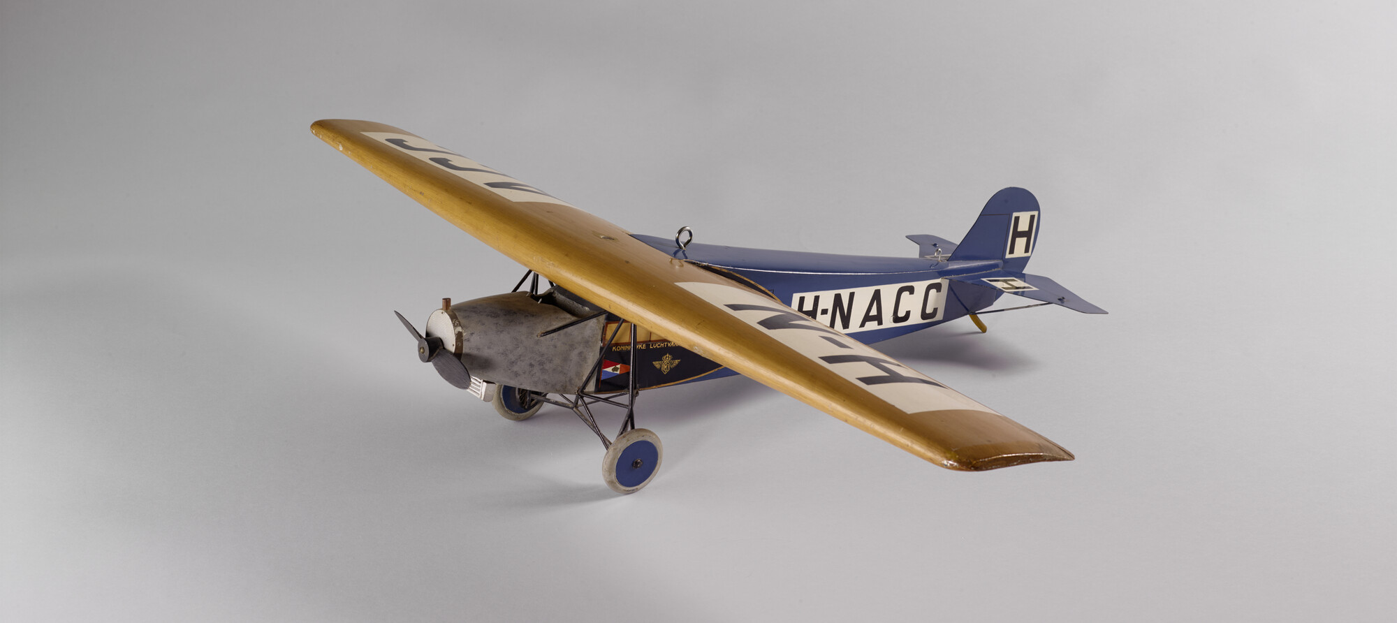 S.0552(01); Model van een Fokker VII passagiersvrachtvliegtuig; vliegtuigmodel