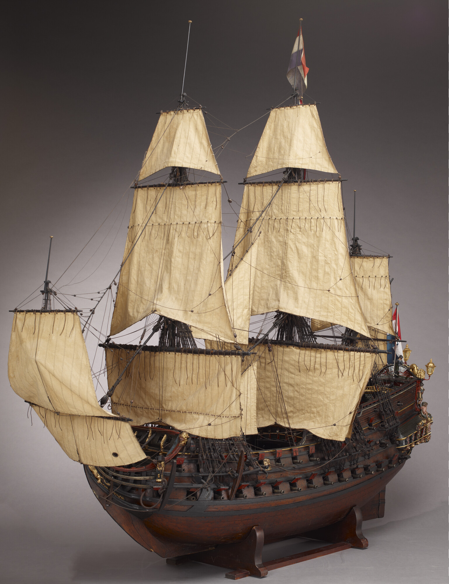 A.0115(03); Model van het oorlogsschip Hollandia; scheepsmodel