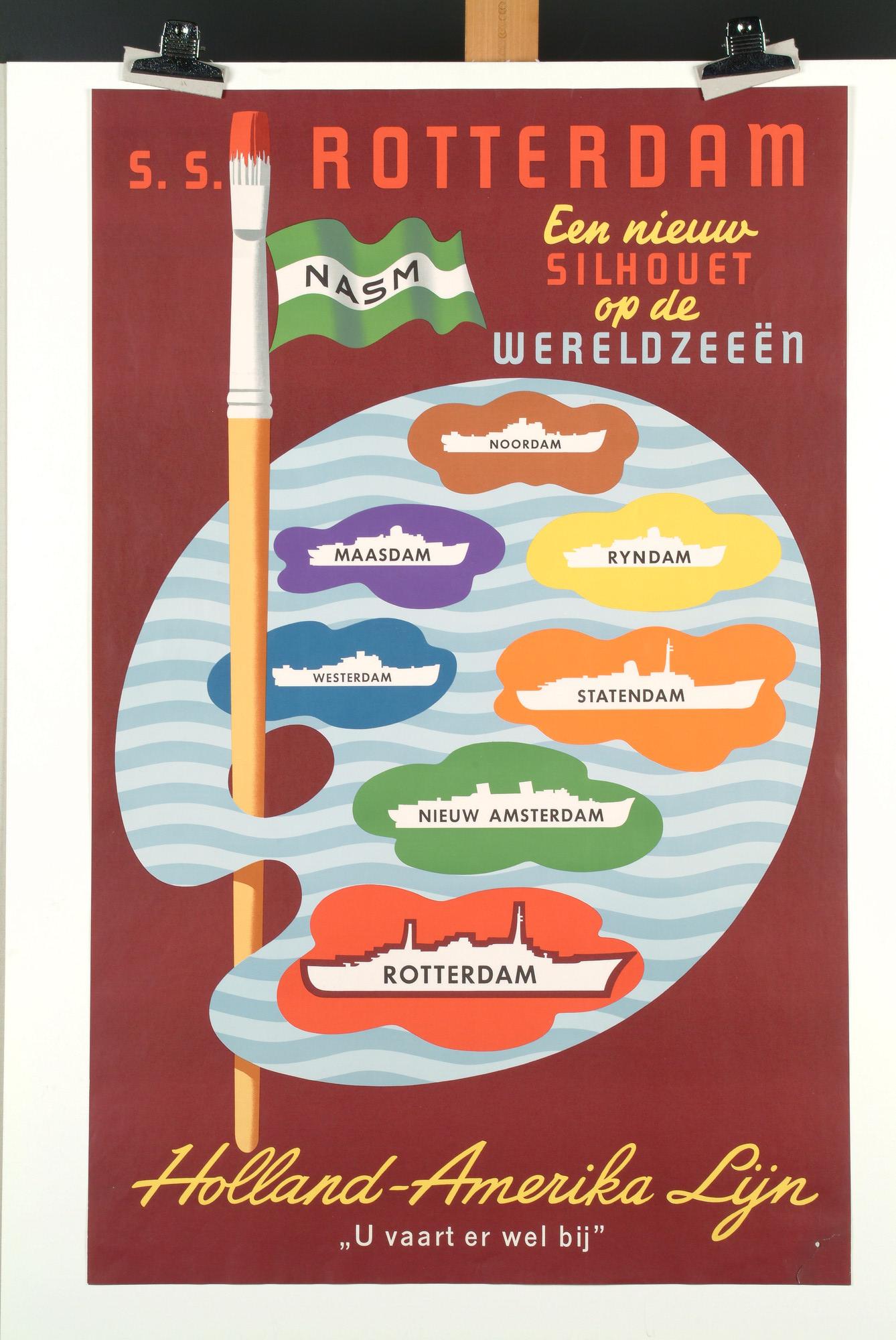 1994.5111; ss. Rotterdam: een nieuw silhouet op de wereldzeeën; affiche