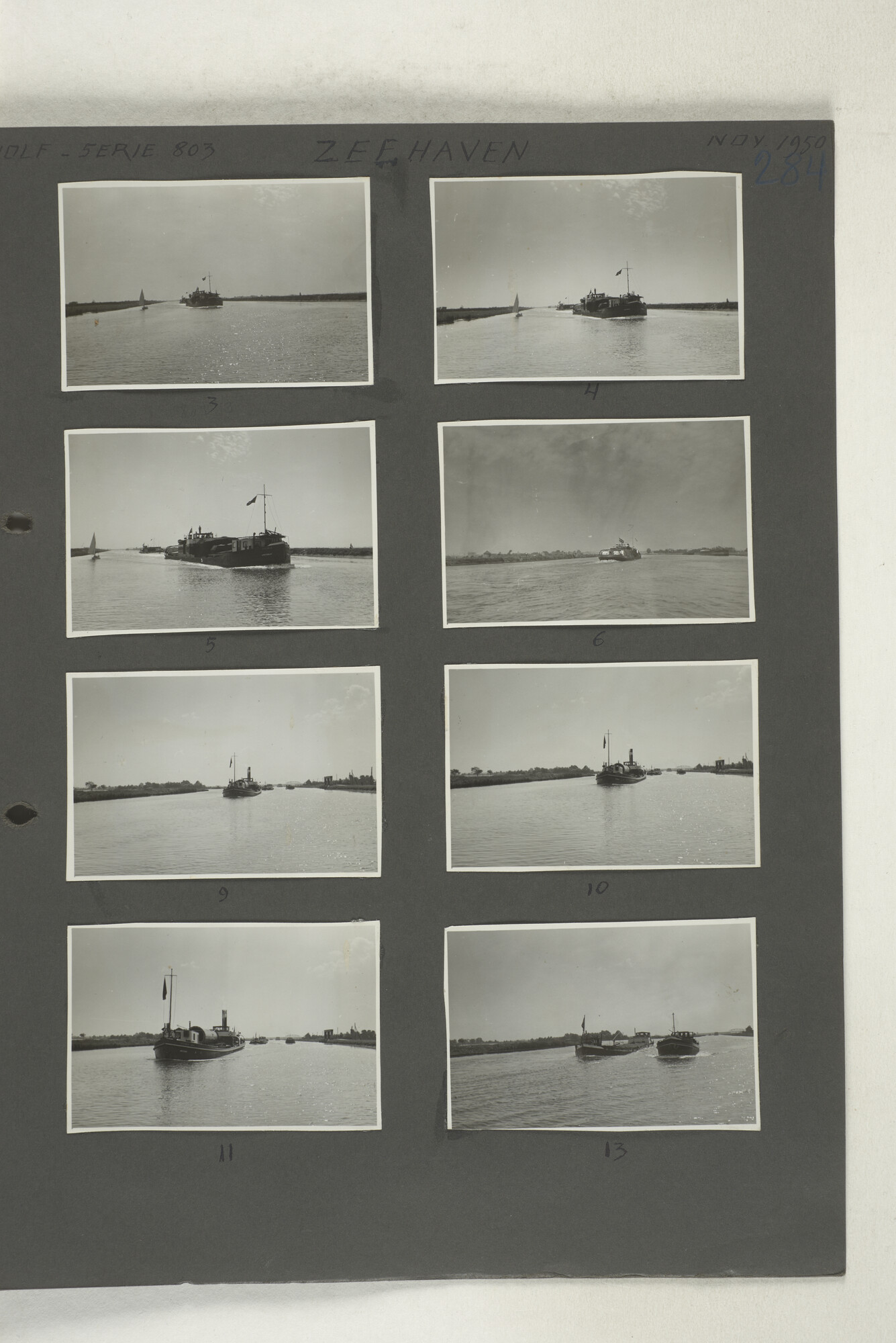 1998.2181; Omslag met een grote hoeveelheid proef foto's gemaakt in opdracht van de Gemeente Handelsinrichtingen en de Vereniging "de Amsterdamsche Haven" te Amsterdam.; omslag