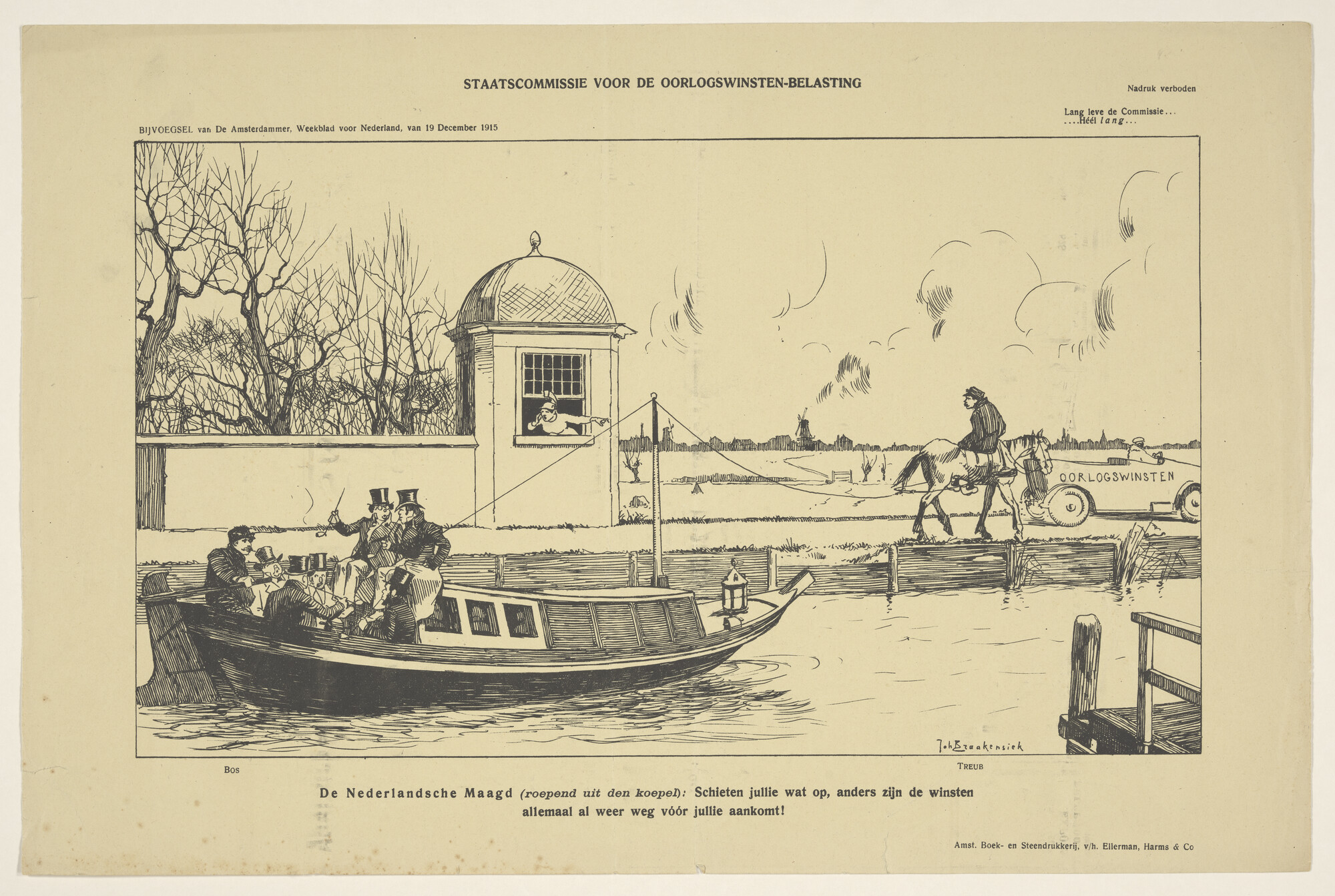 1990.0970; Staatscommissie voor de oorlogswinsten-belasting; prent