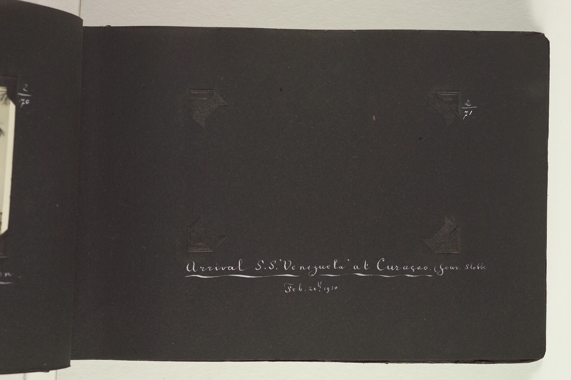 S.6156(06)l; Fotoalbum l) uit een serie van veertien uit de Collectie Job over zijn reizen met ss. 'Stuyvesant' en 'Venezuela' van de KNSM [...]; fotoalbum