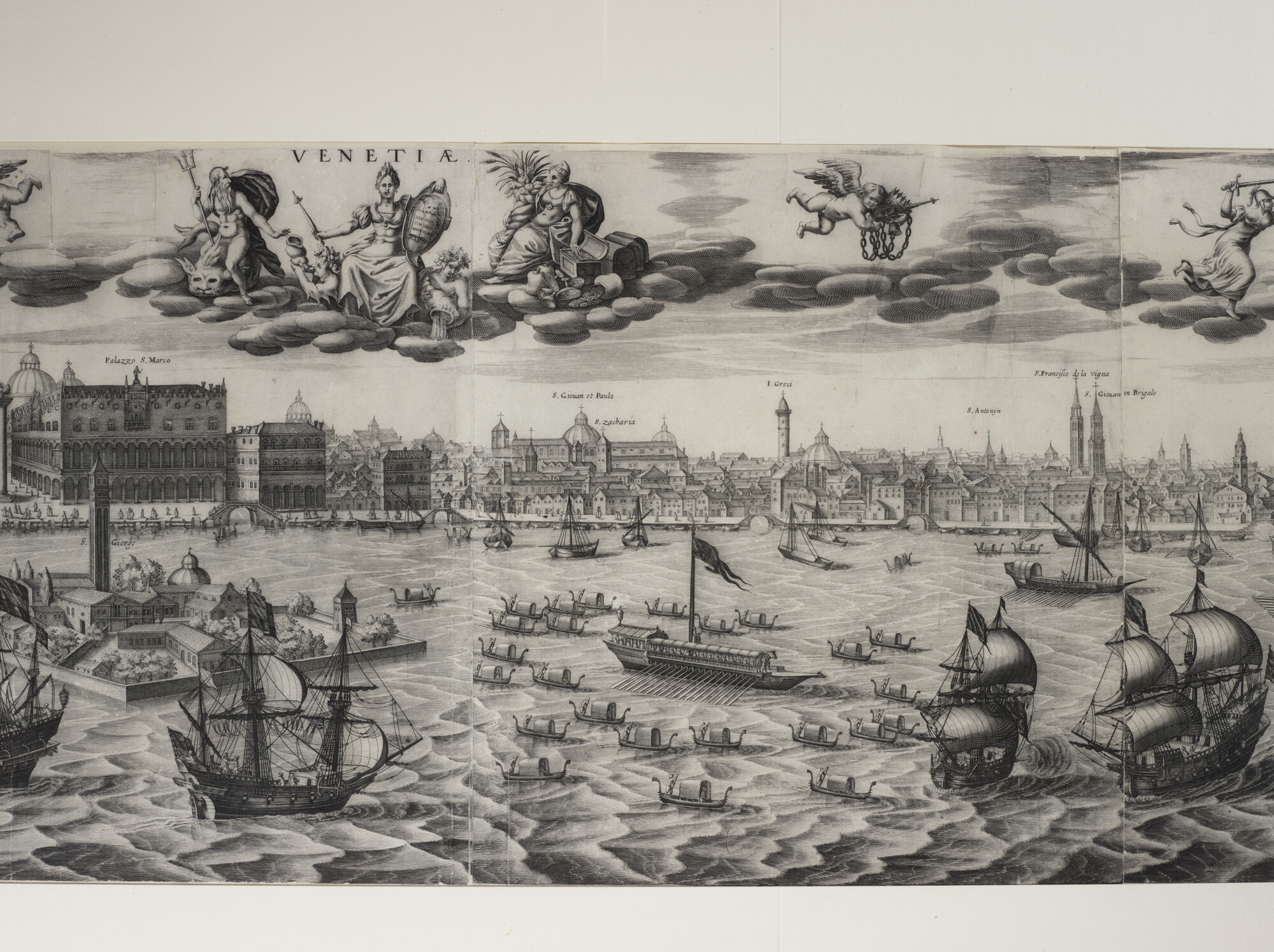 A.5791; Panorama van Venetië; prent