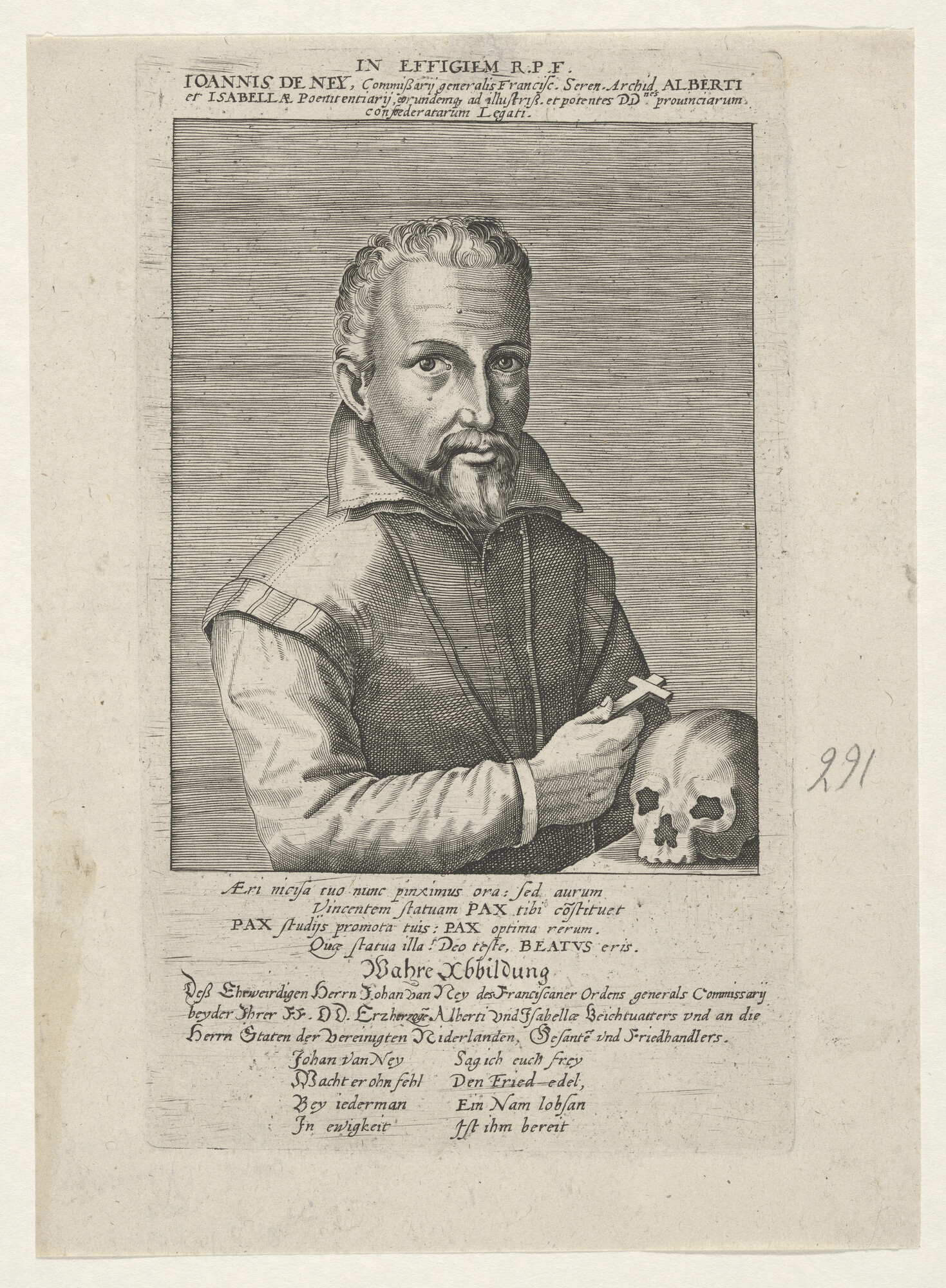 A.0145(027)365; Portret van Jan de Ney op 39-jarige leeftijd; prent
