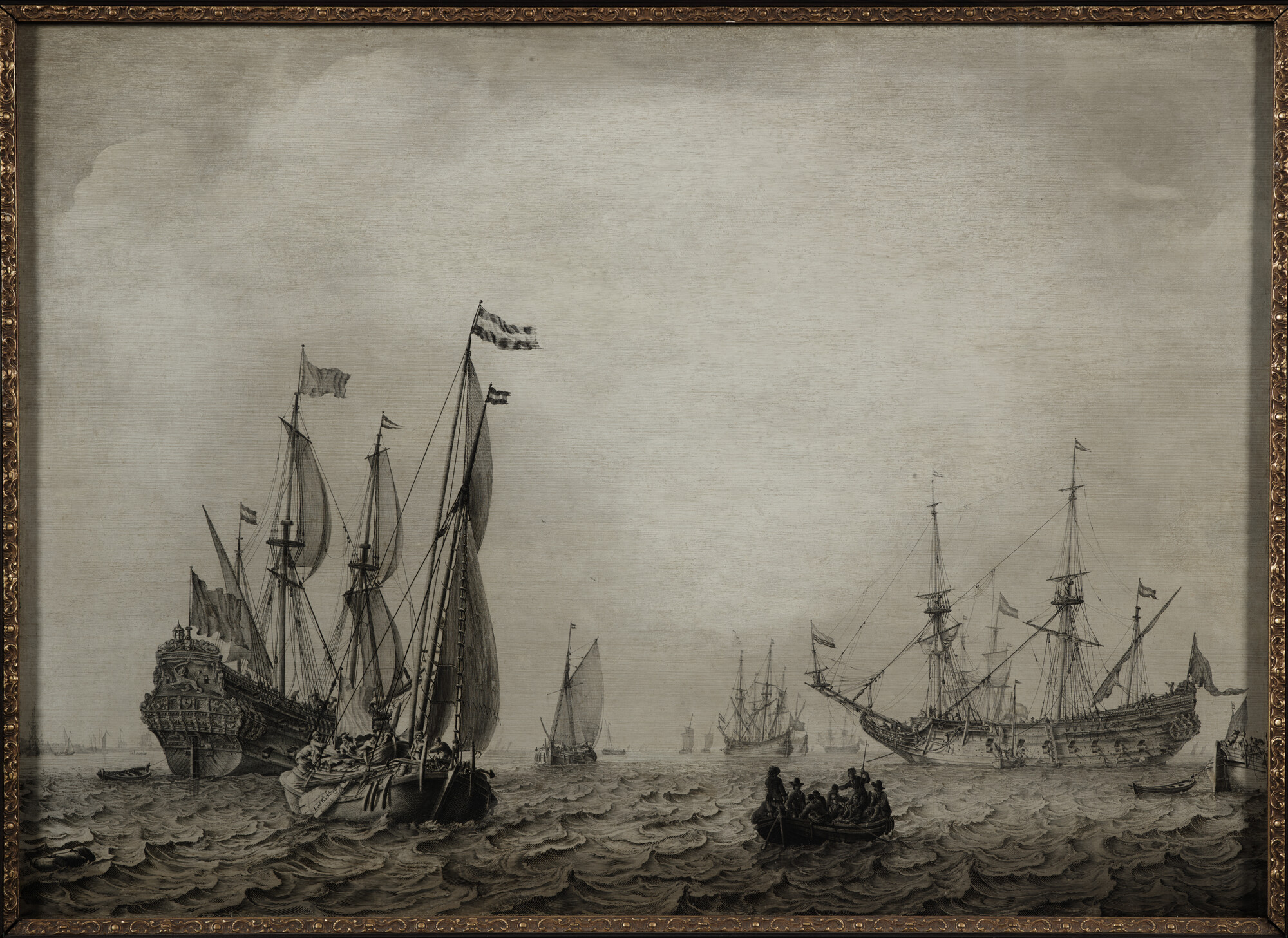 A.0033; Scheepvaart op de rede van Vlissingen; schilderij
