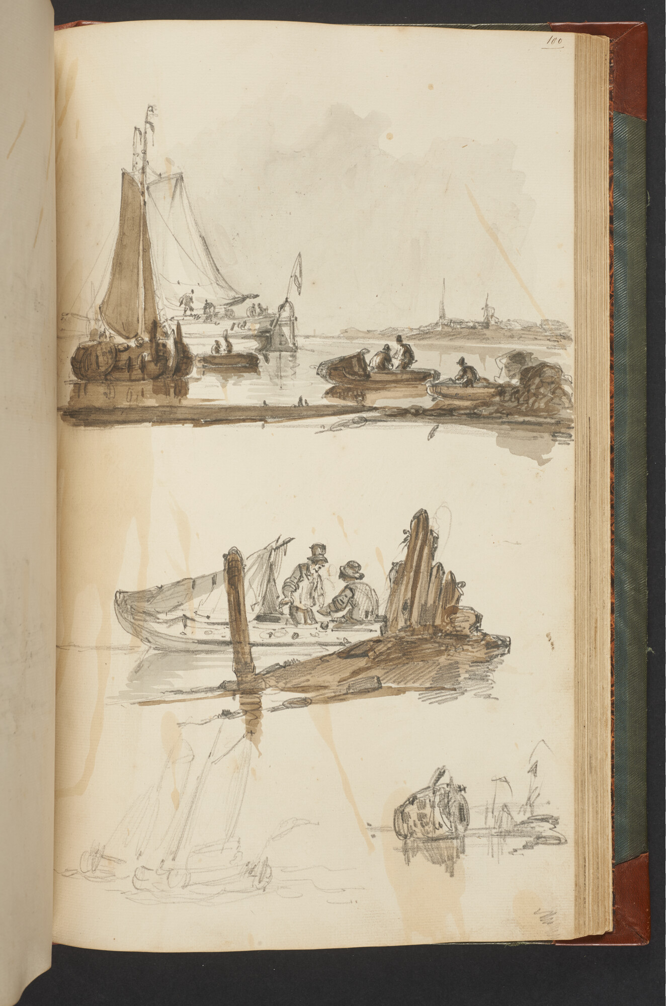 A.3222; Schetsboek met tekeningen door Albertus van Beest en Louis Meijer; schetsboek