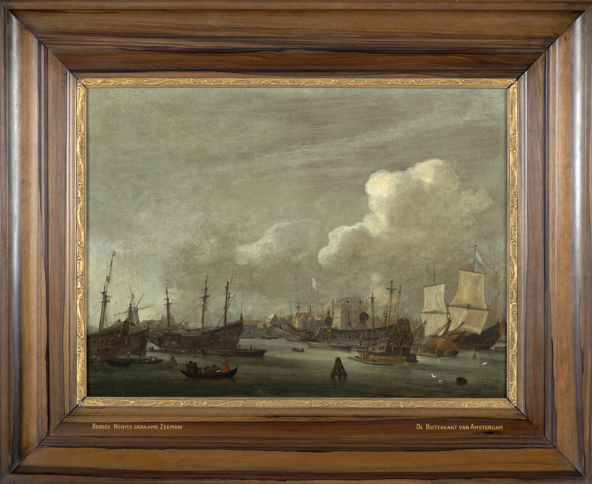 A.0076(01); De Buitenkant te Amsterdam, gezien vanaf het IJ; schilderij