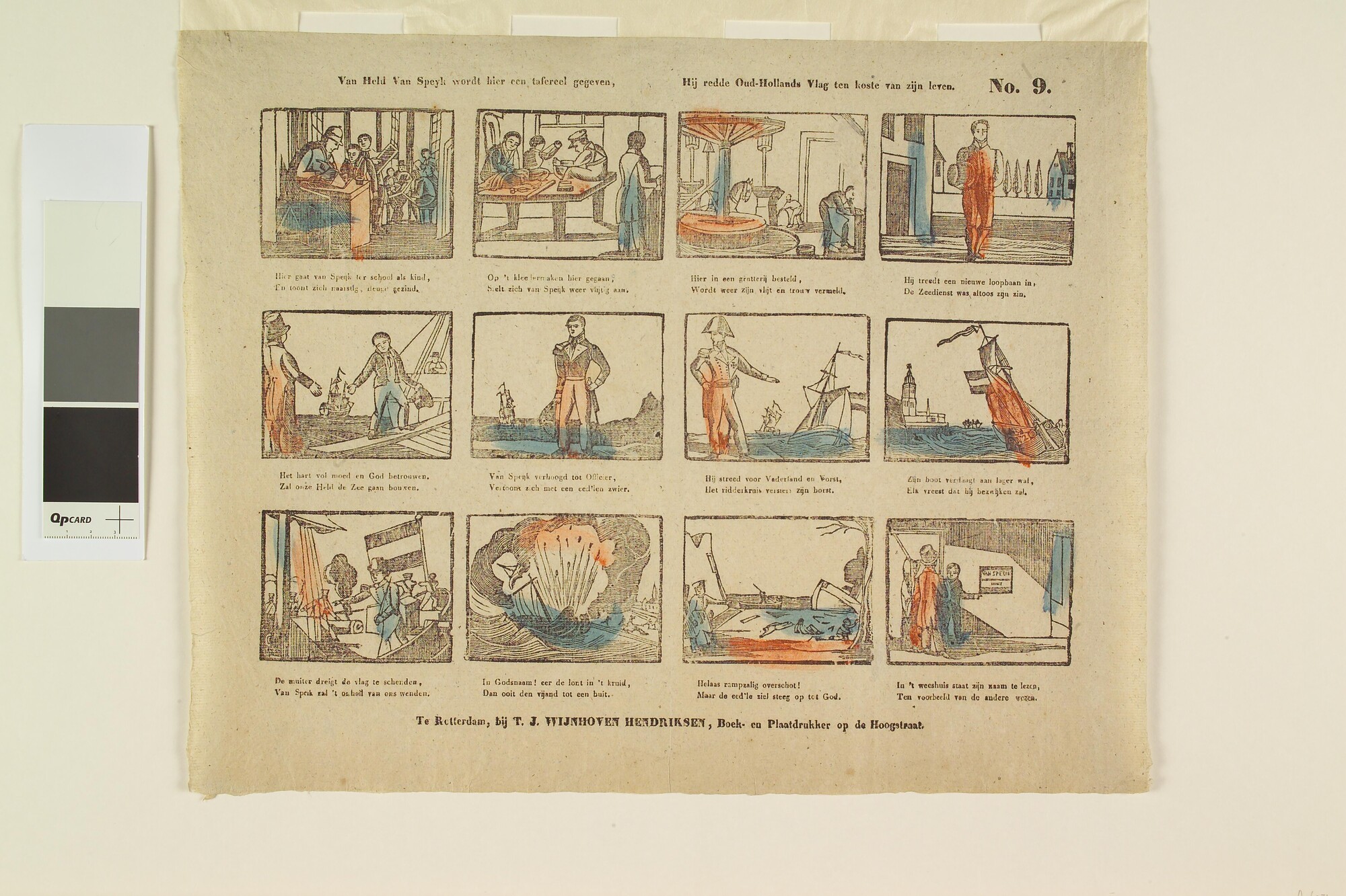 A.6031; Het leven van Van Speyk, 1802 - 1831; prent