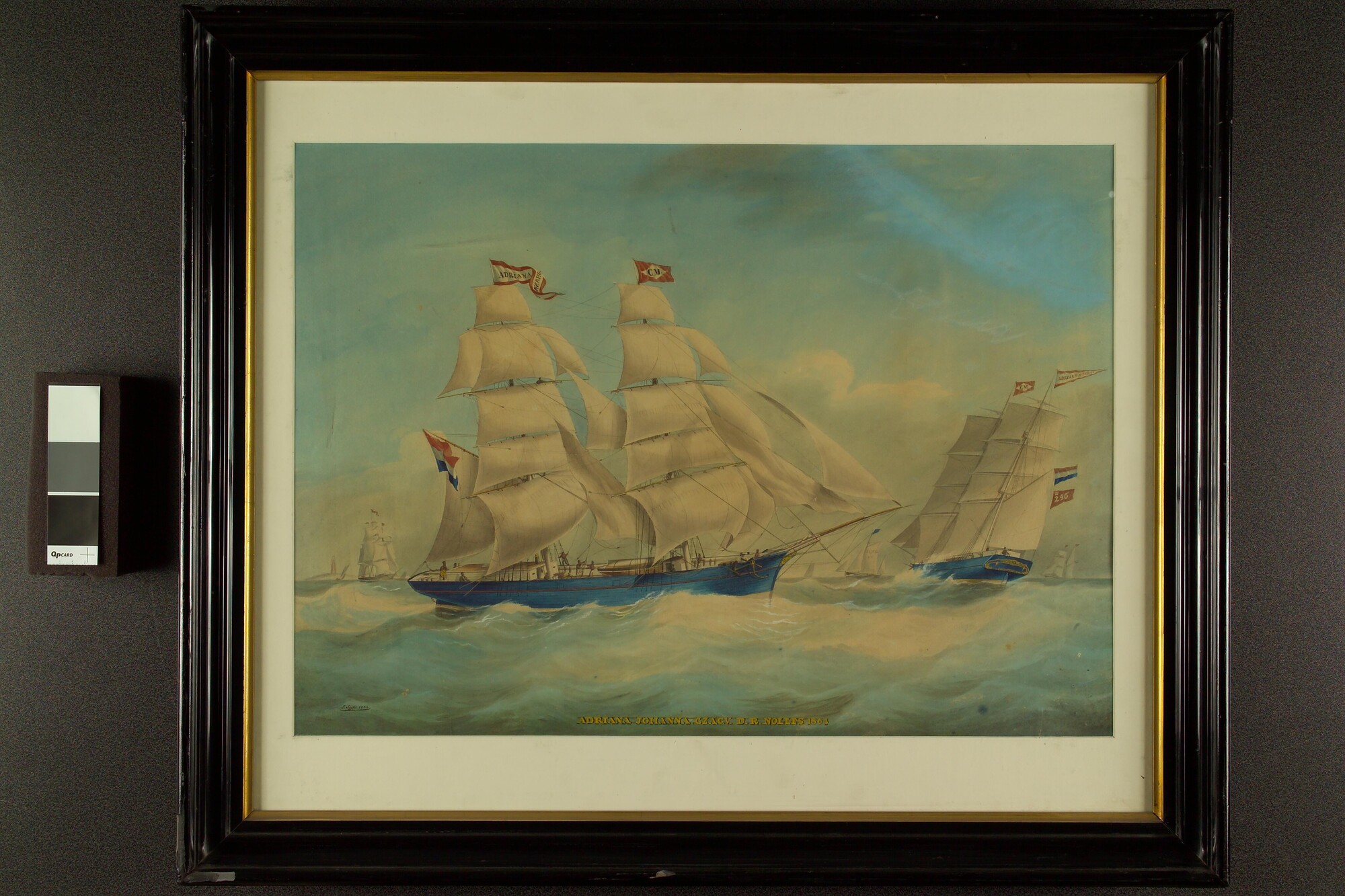 S.2851; Het brikschip Adriana Johanna; tekening