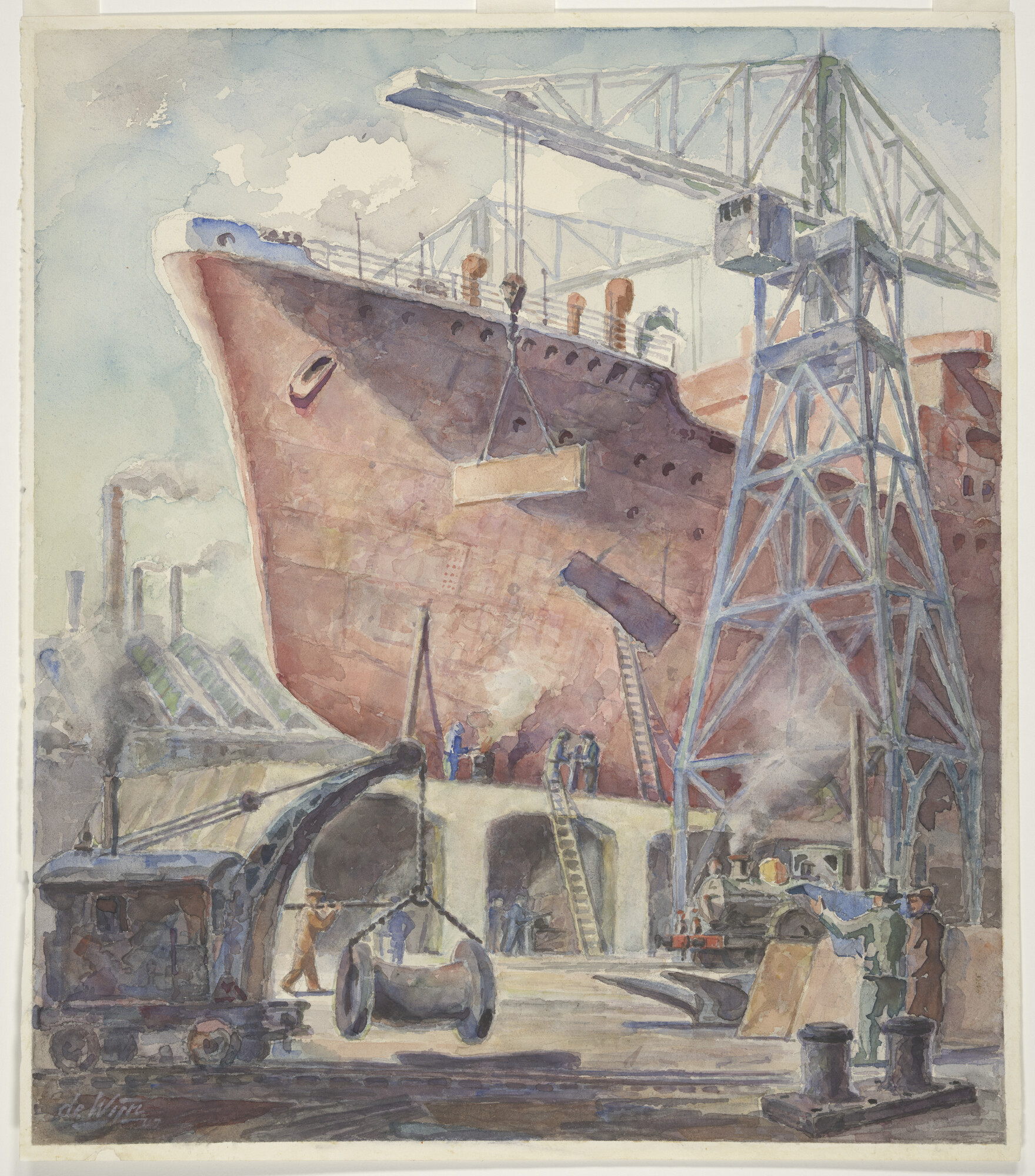 A.5290(04); Schip in aanbouw; tekening