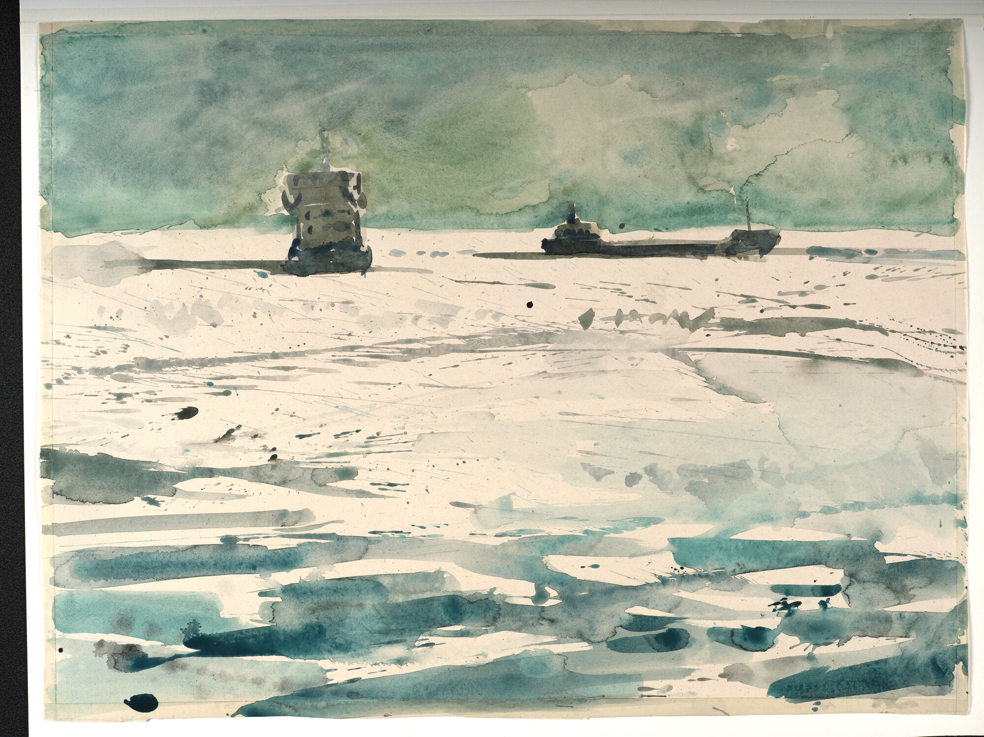 A.5147; Scheepvaart in de Botnische Golf; tekening
