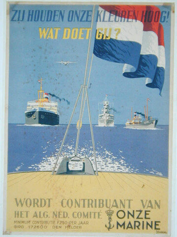 A.5755(03); 'Wordt contribuant van het Algemeen Nederlandsch Comité Onze Marine'; affiche