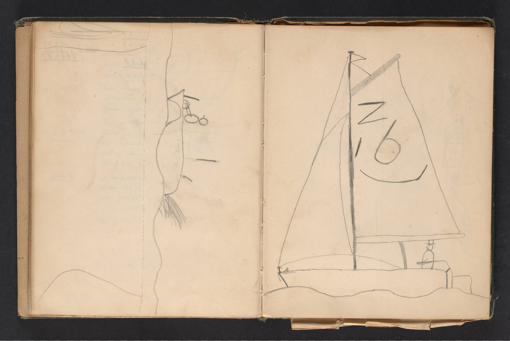 2017.0790; Logboek c.q. fotoalbum van reizen met zeeschouw Grutto in Nederland, 1949-1951; logboek