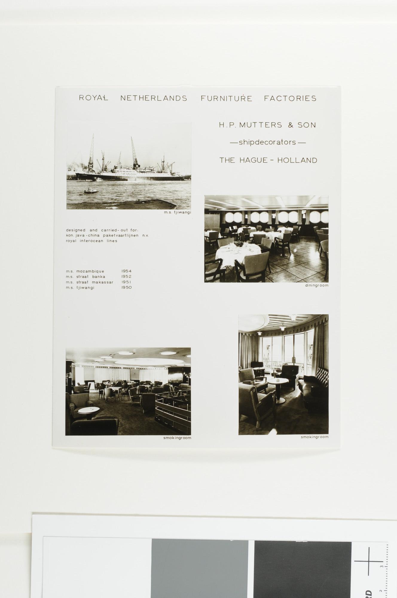 A.5023(04); Reproductiefoto van het passagiersschip ms. Tjiwangi van de KJCPL; foto