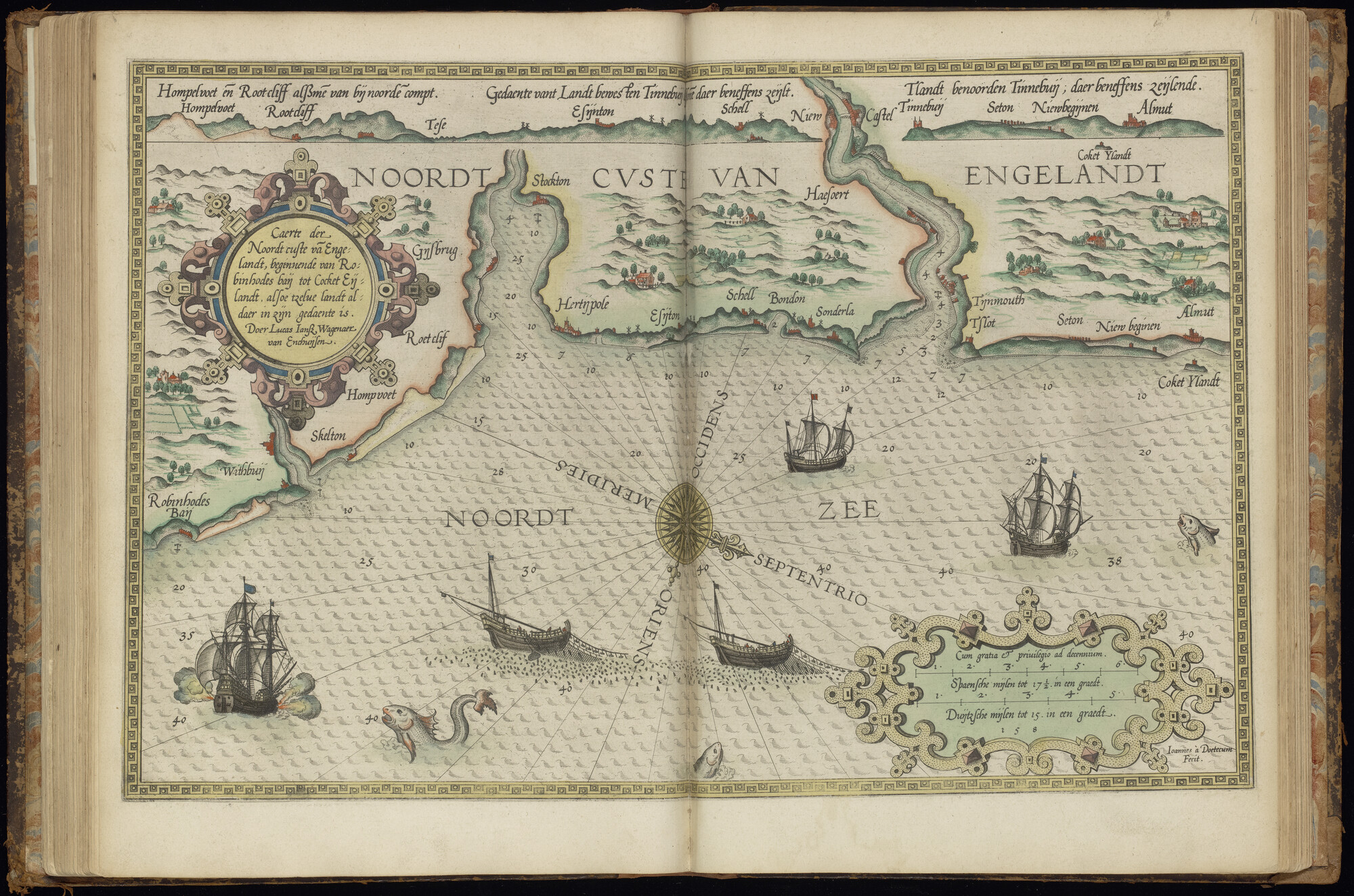 S.3034 [kaart 034]; Kaart van de Noordzee en Noordoost-Engeland; kaart