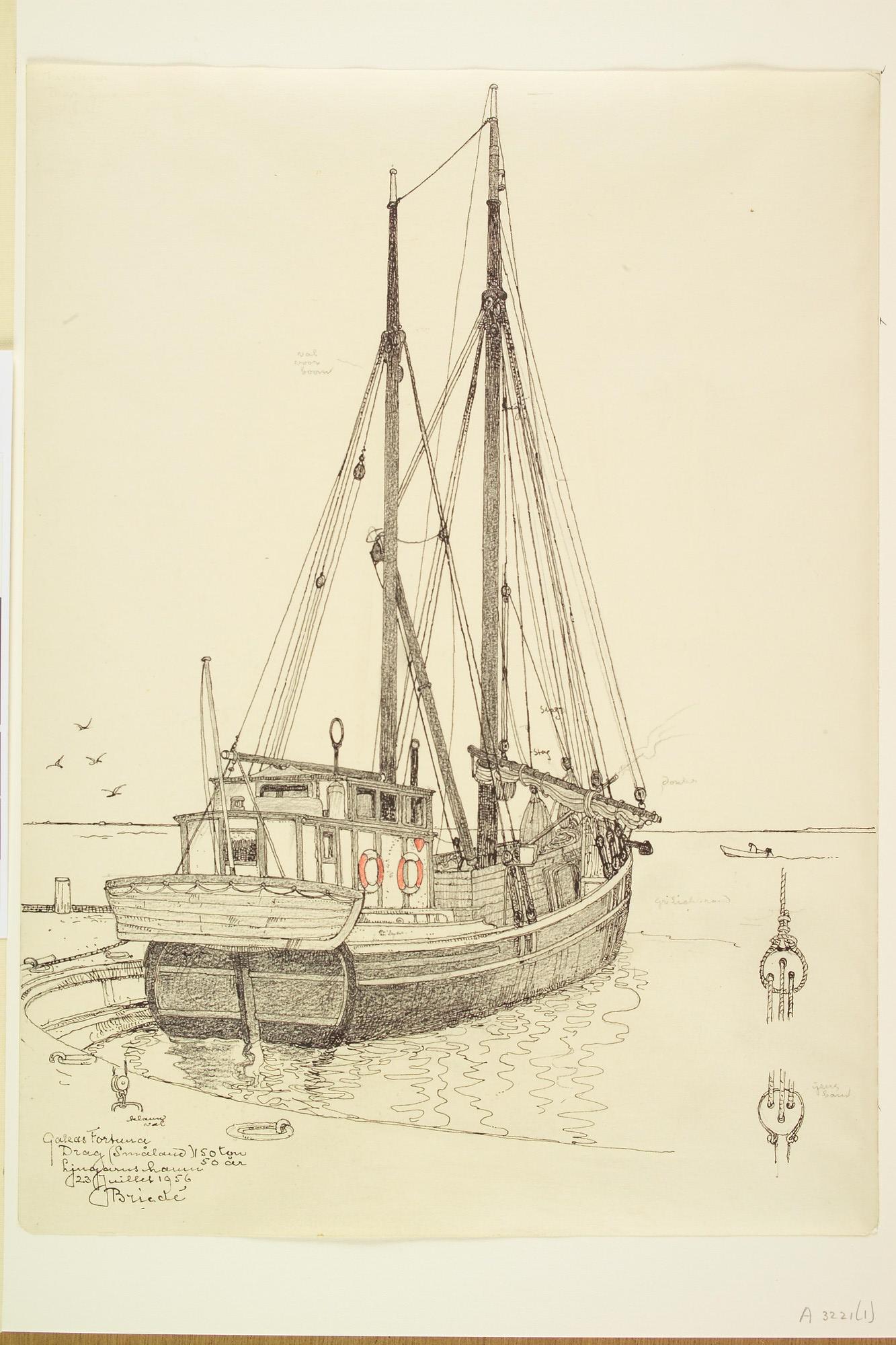 A.3221(01); De galeas 'Fortuna'; tekening