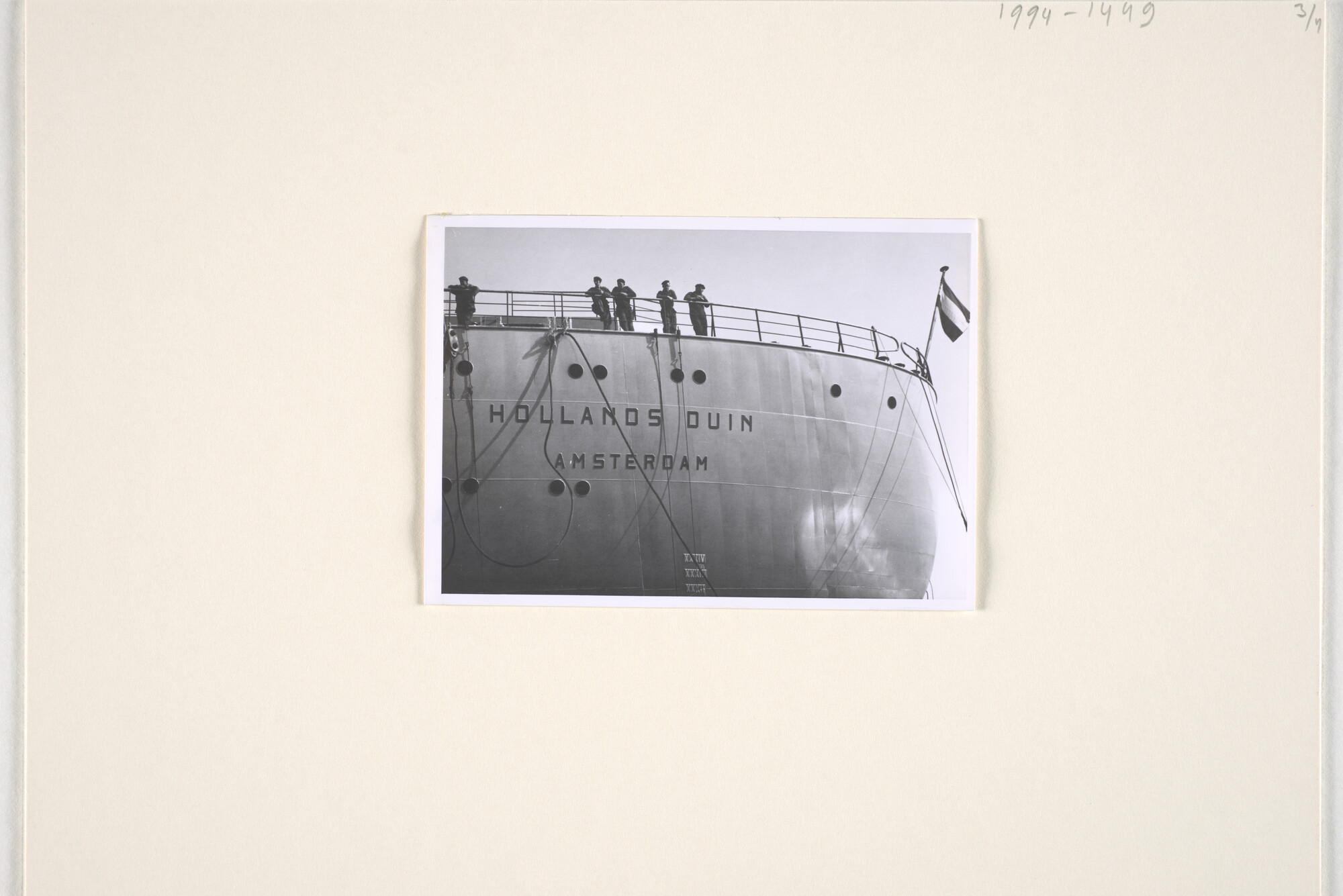 1994.1449; Fotos van de tewaterlating van het vrachtschip ms. Hollands Duin bij [...]; fotoreportage