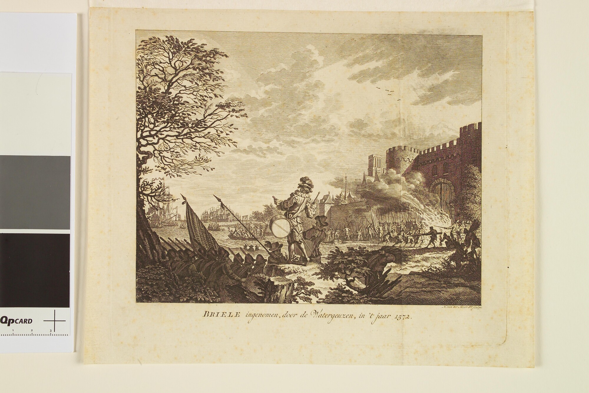 S.0309(02); Brielle ingenomen door de Watergeuzen, 1572; prent