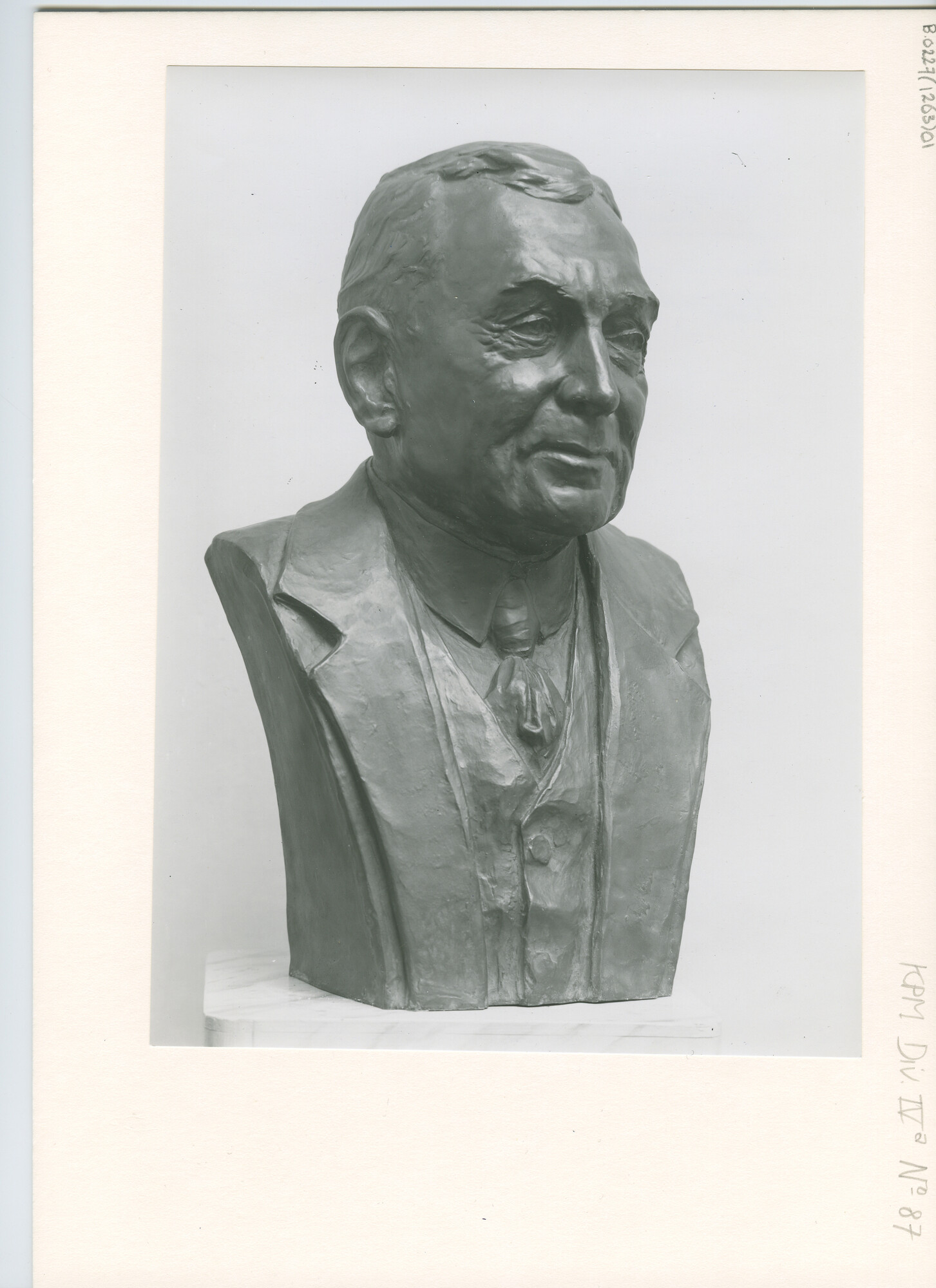 B.0227(1263)01; Foto van het borstbeeld van J.H. Hummel; foto