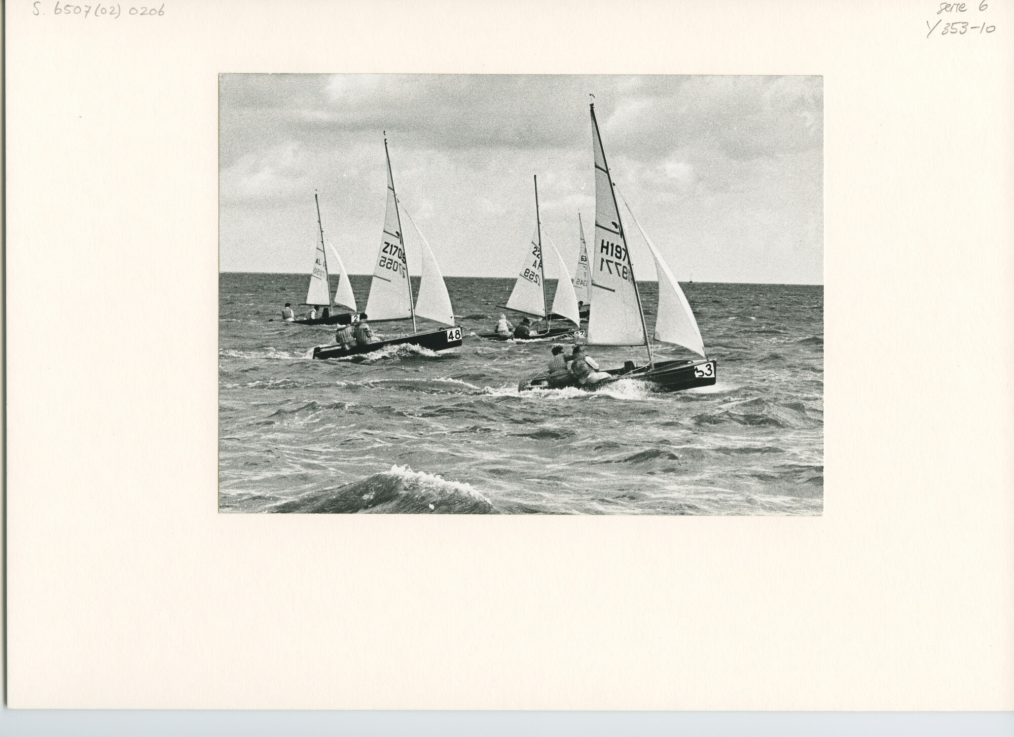 S.6507(02)0206.02; Zwart-wit foto van het Wereldkampioenschap Vaurien 1970 voor Medemblik; foto