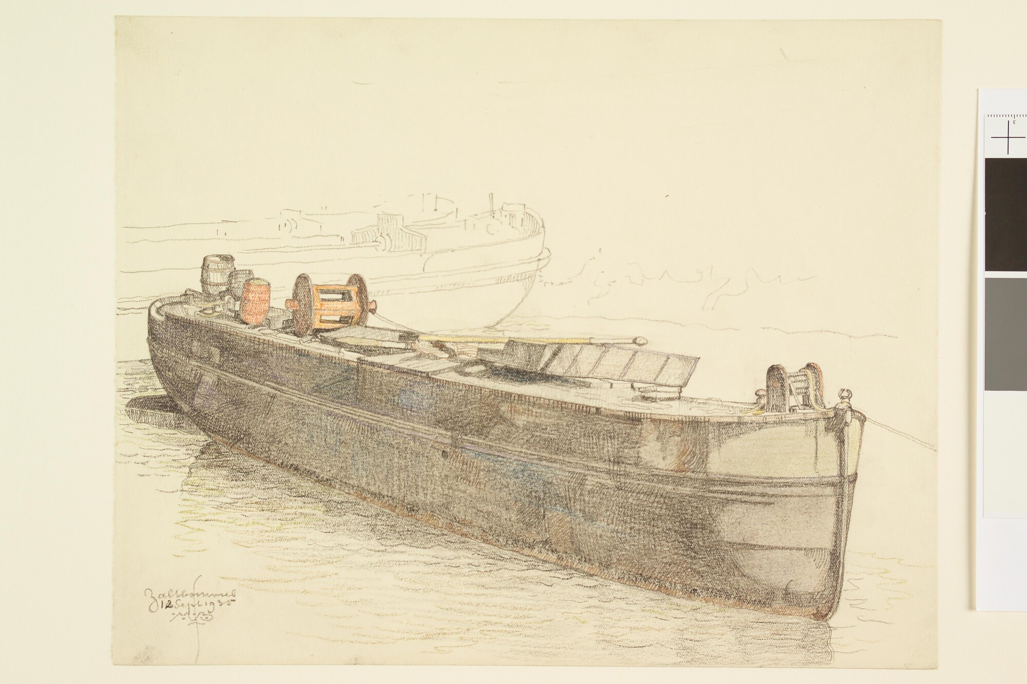 A.4894(20); Een kabellegger te Zaltbommel; tekening