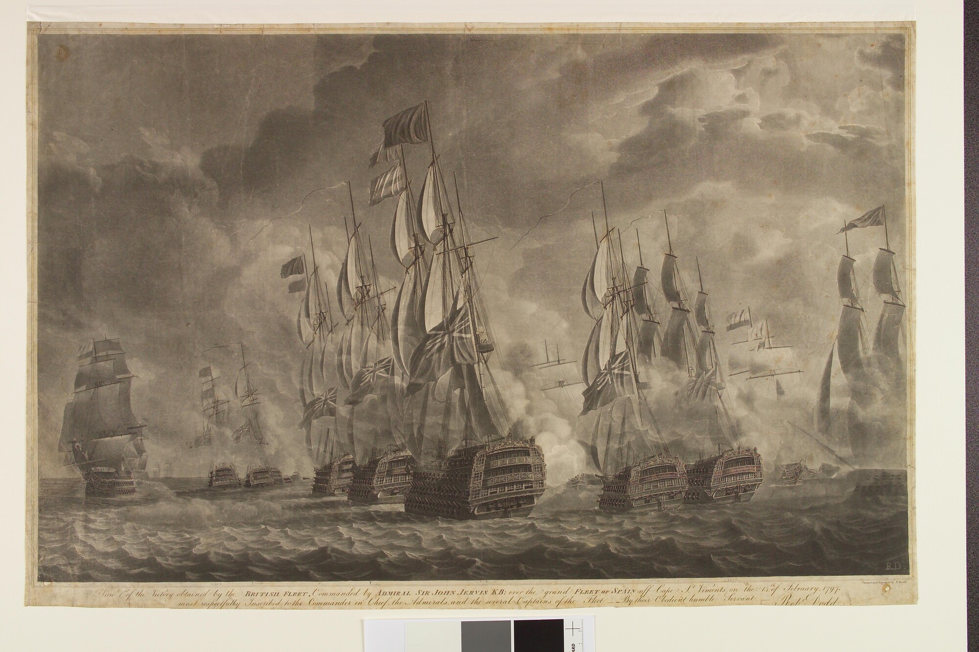 S.1250(02); 'View 1st of the Victory obtained by the British Fleet'; prent