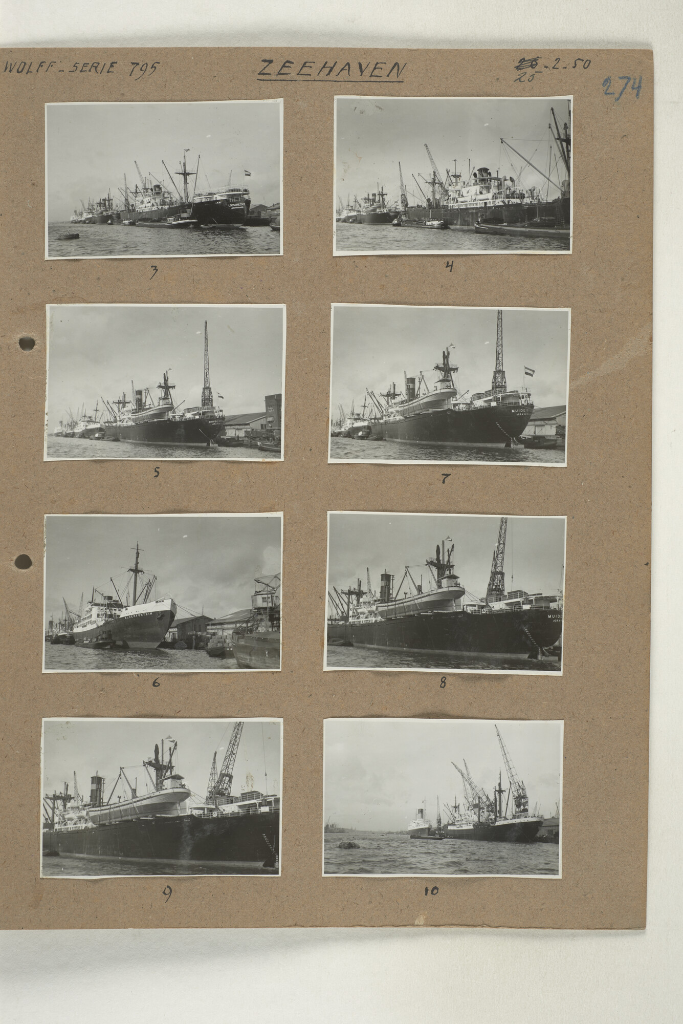 1998.2181; Omslag met een grote hoeveelheid proef foto's gemaakt in opdracht van de Gemeente Handelsinrichtingen en de Vereniging "de Amsterdamsche Haven" te Amsterdam.; omslag