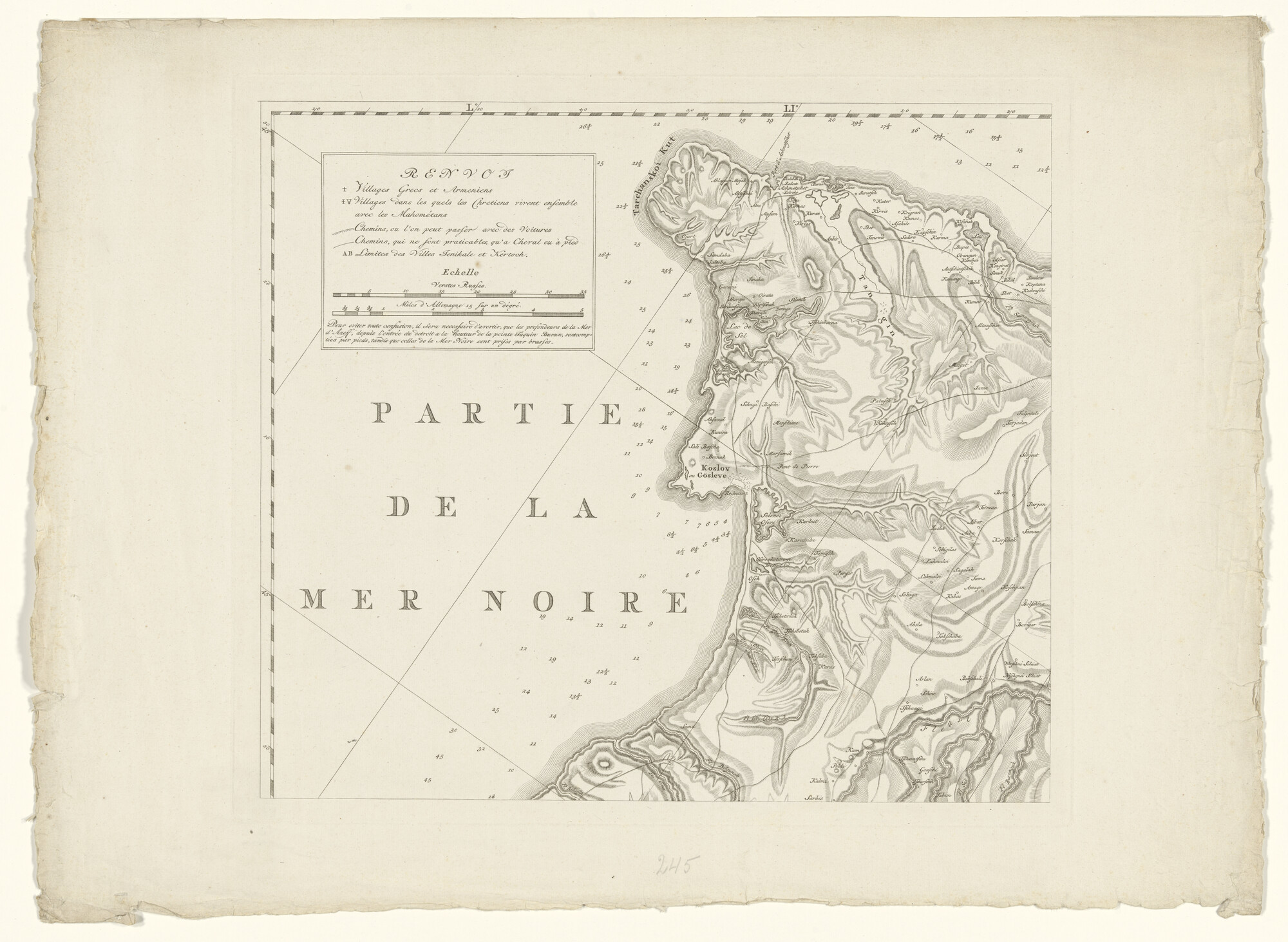 A.0847(03)a; Kaart van de Krim, door J.H. van Kinsbergen, in vier delen: Noord- Westelijk deel; landkaart