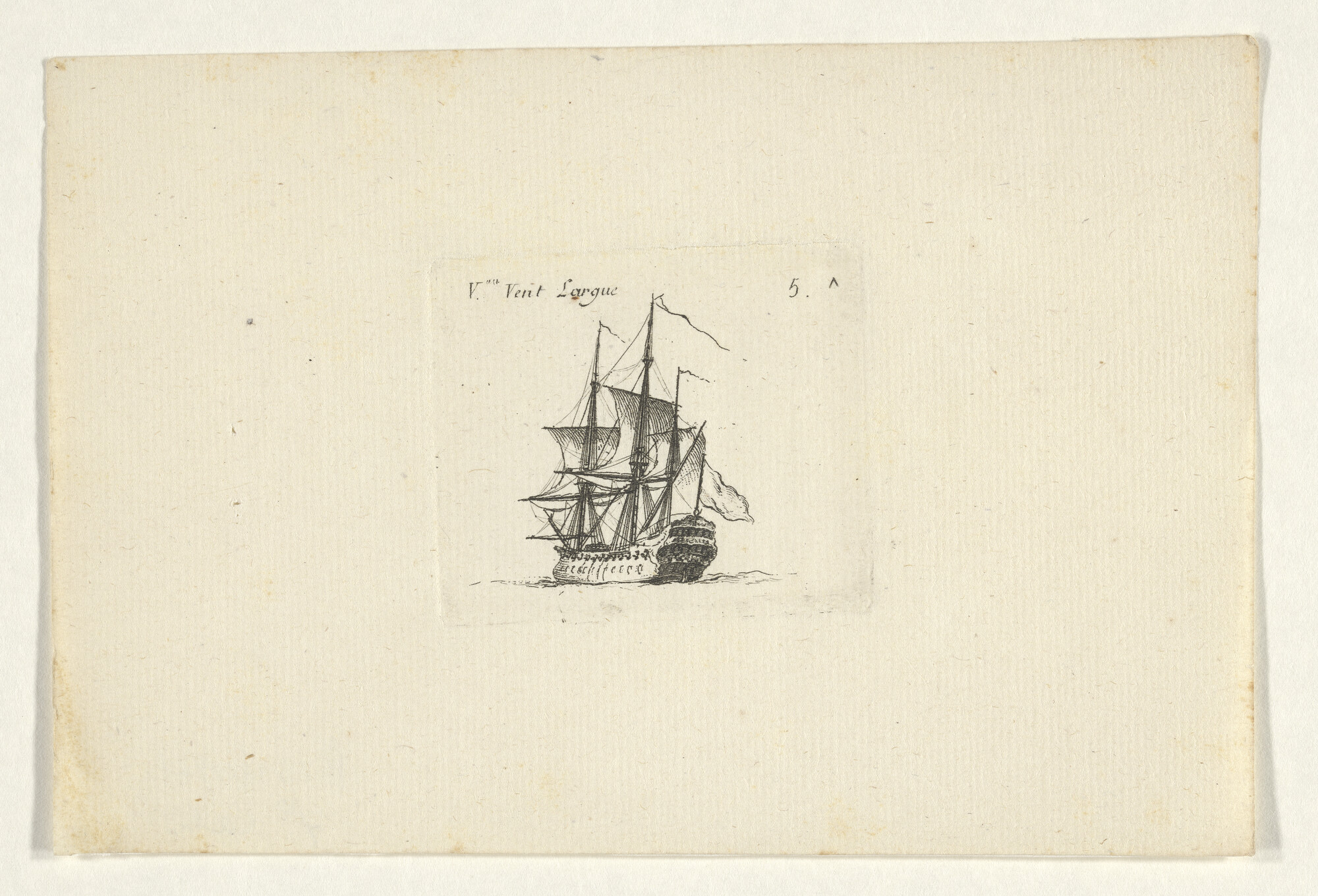 A.0132(02)12-41; Uit de serie 'Diverses manoeuvres des V.aux', VII Cahier, nummer A5; prent