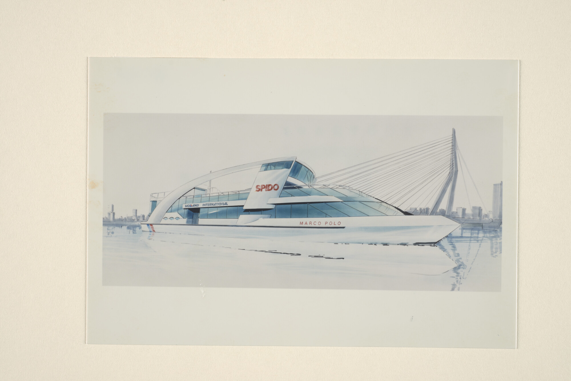 1995.5098; Een artists impression van de rondvaartboot Marco Polo van rederij Spido [...]; foto