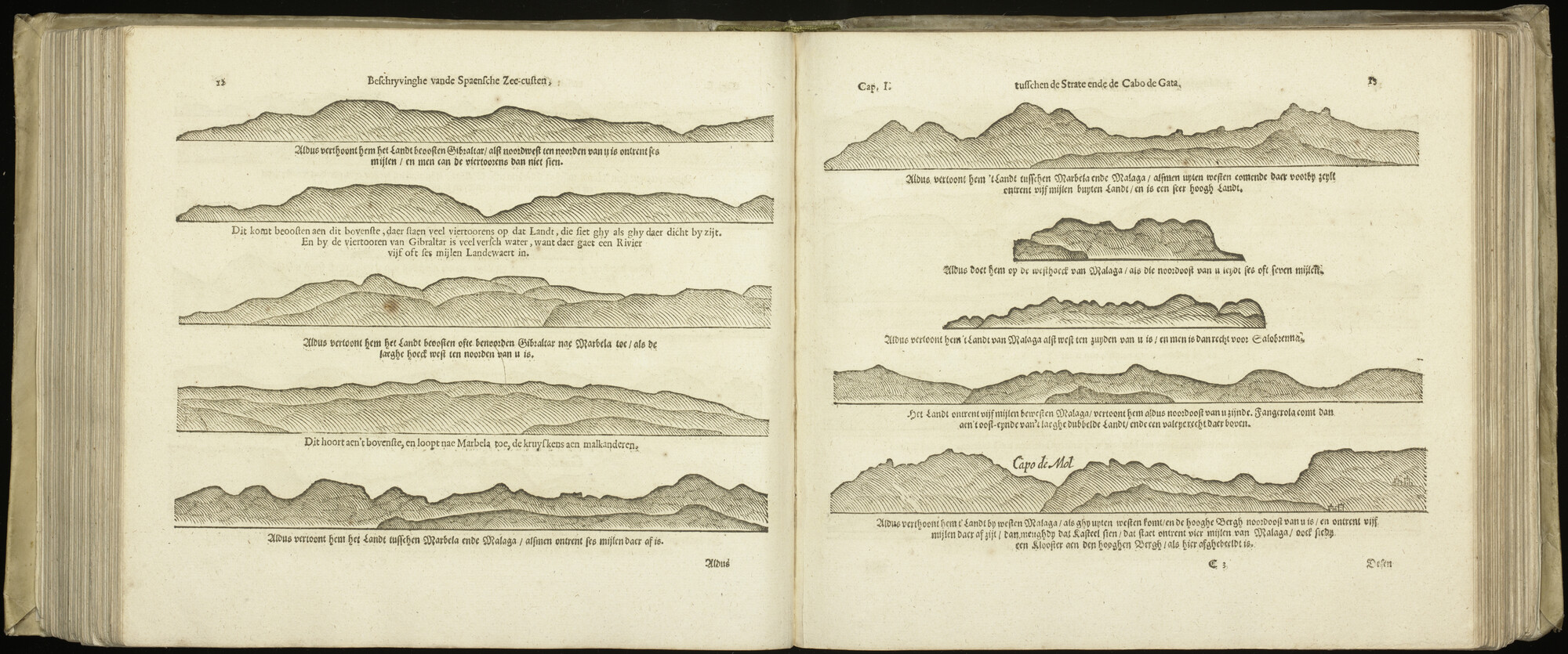 S.2856 [kaart 154]; Beschrijvingen en kustaanzichten van Zuid-Spanje; kaart