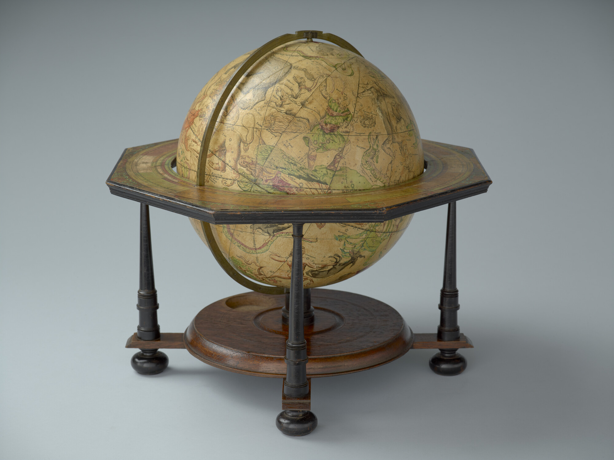 A.1470(02); Hemelglobe van 32 cm. in doorsnede door Johann Gabriel Doppelmayer, 1728; globe
