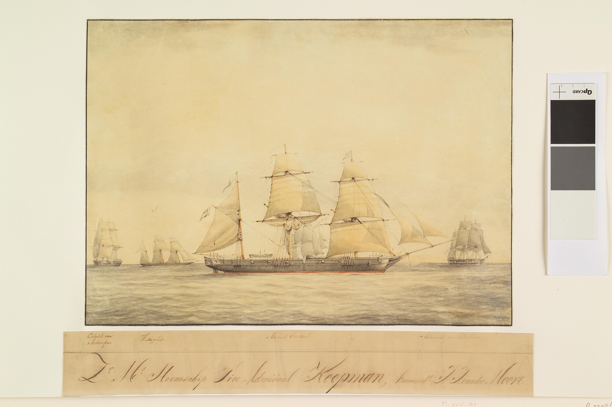A.2778(03); Het schroefstoomschip 2de klasse Zr.Ms. 'Vice Admiraal Koopman'; tekening