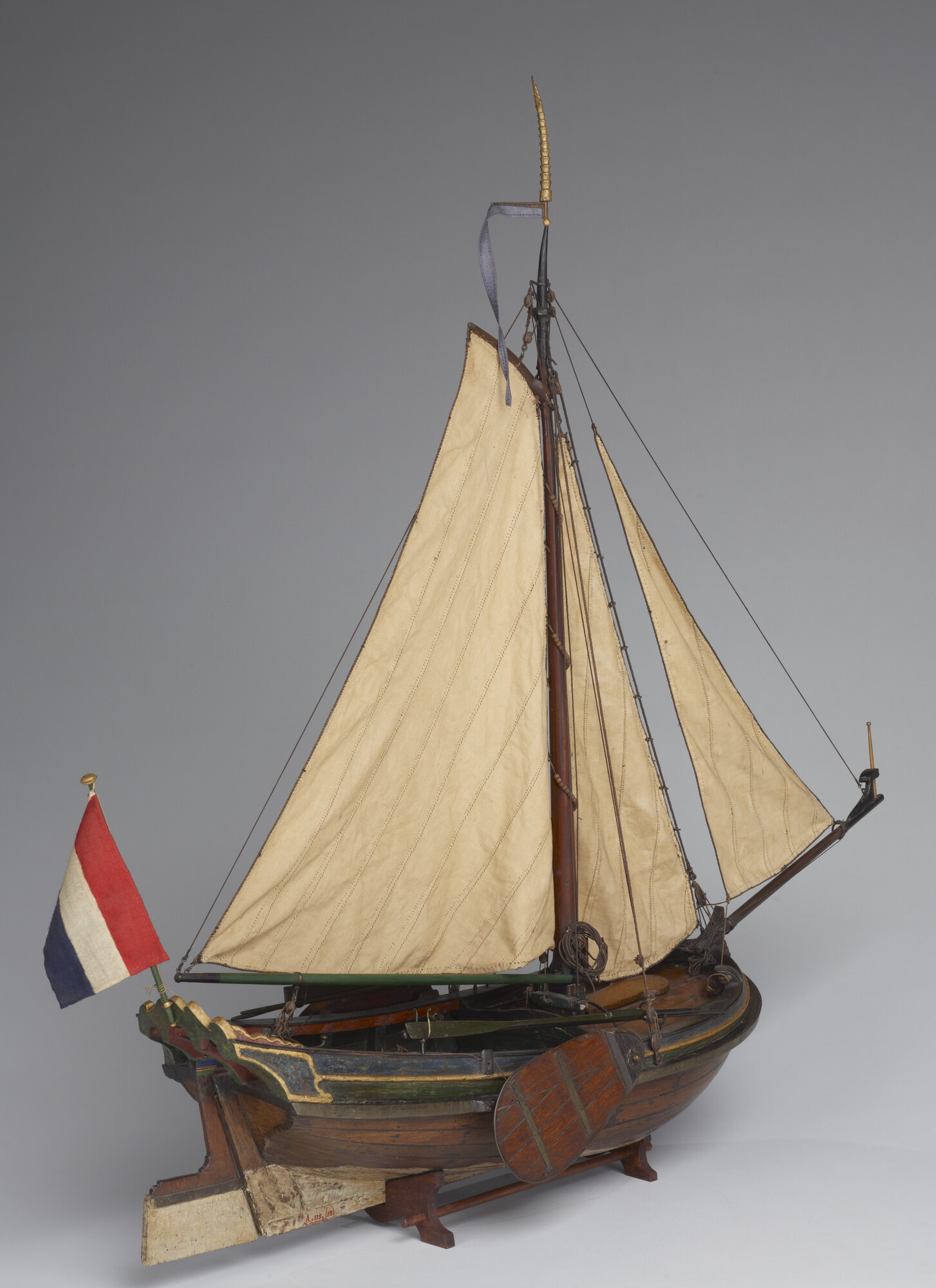 A.0115(12); Model van een hekjacht; scheepsmodel