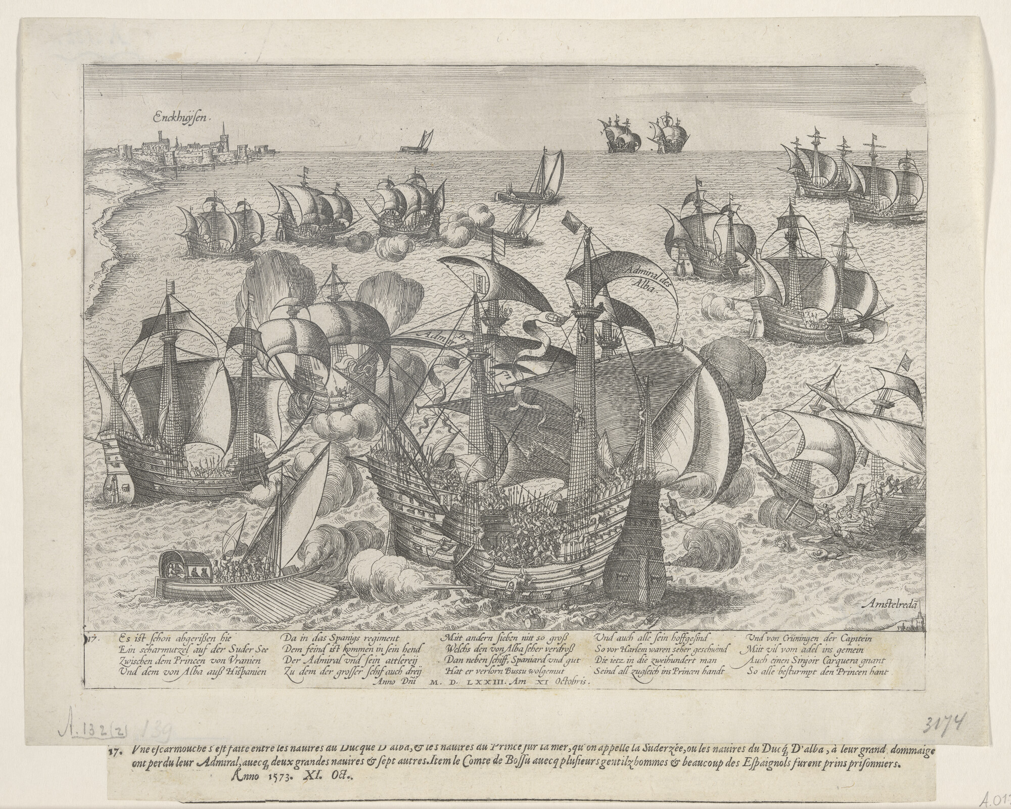 A.0132(02)08; Overwinning op de Zuiderzee, 11 oktober 1573; prent