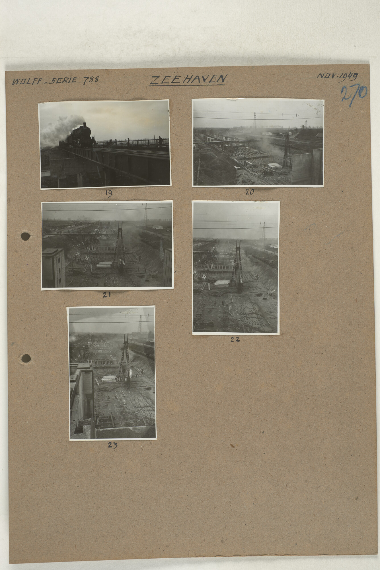 1998.2181; Omslag met een grote hoeveelheid proef foto's gemaakt in opdracht van de Gemeente Handelsinrichtingen en de Vereniging "de Amsterdamsche Haven" te Amsterdam.; omslag