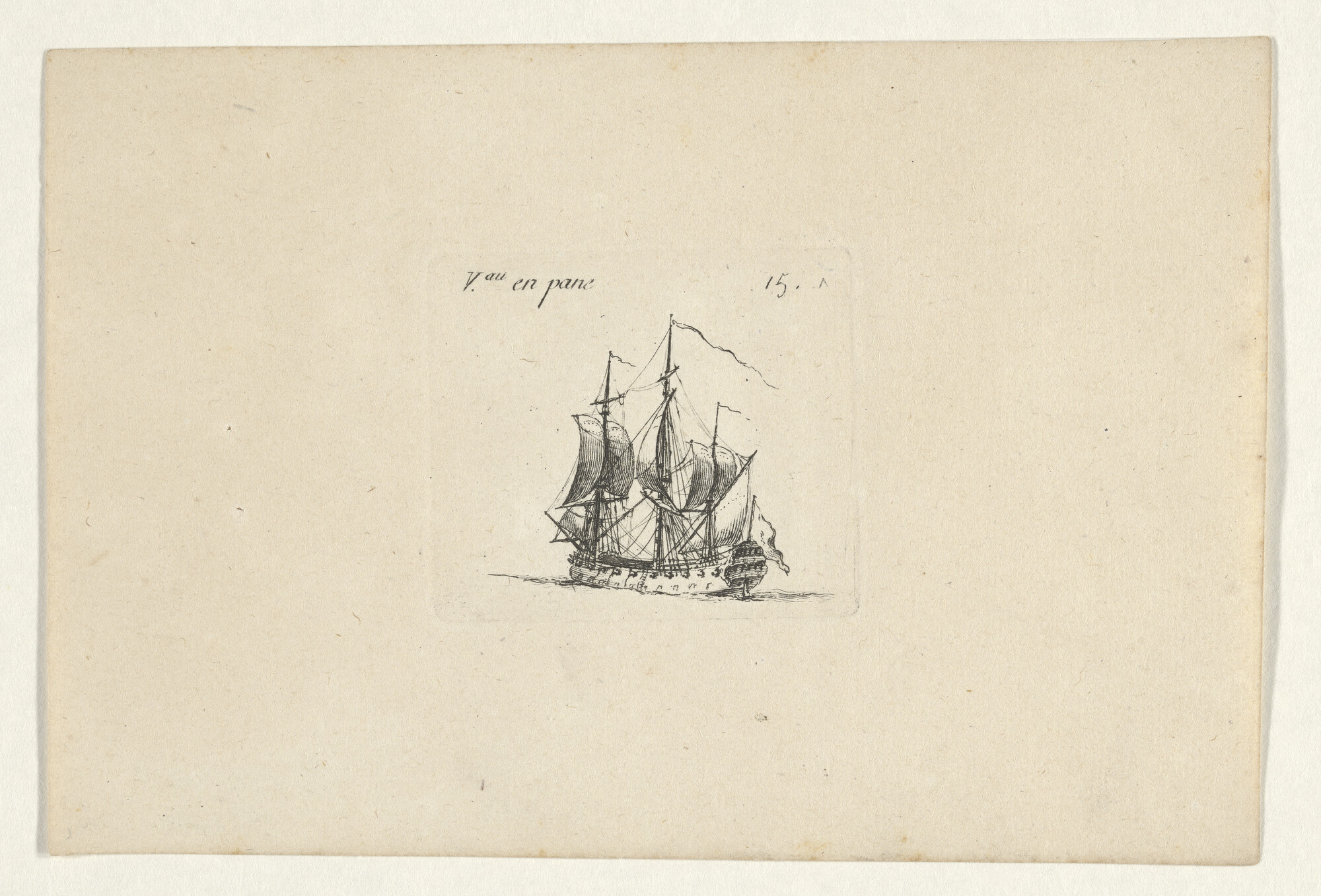 A.0132(02)12-51; Uit de serie 'Diverses manoeuvres des V.aux', VII Cahier, nummer A15; prent