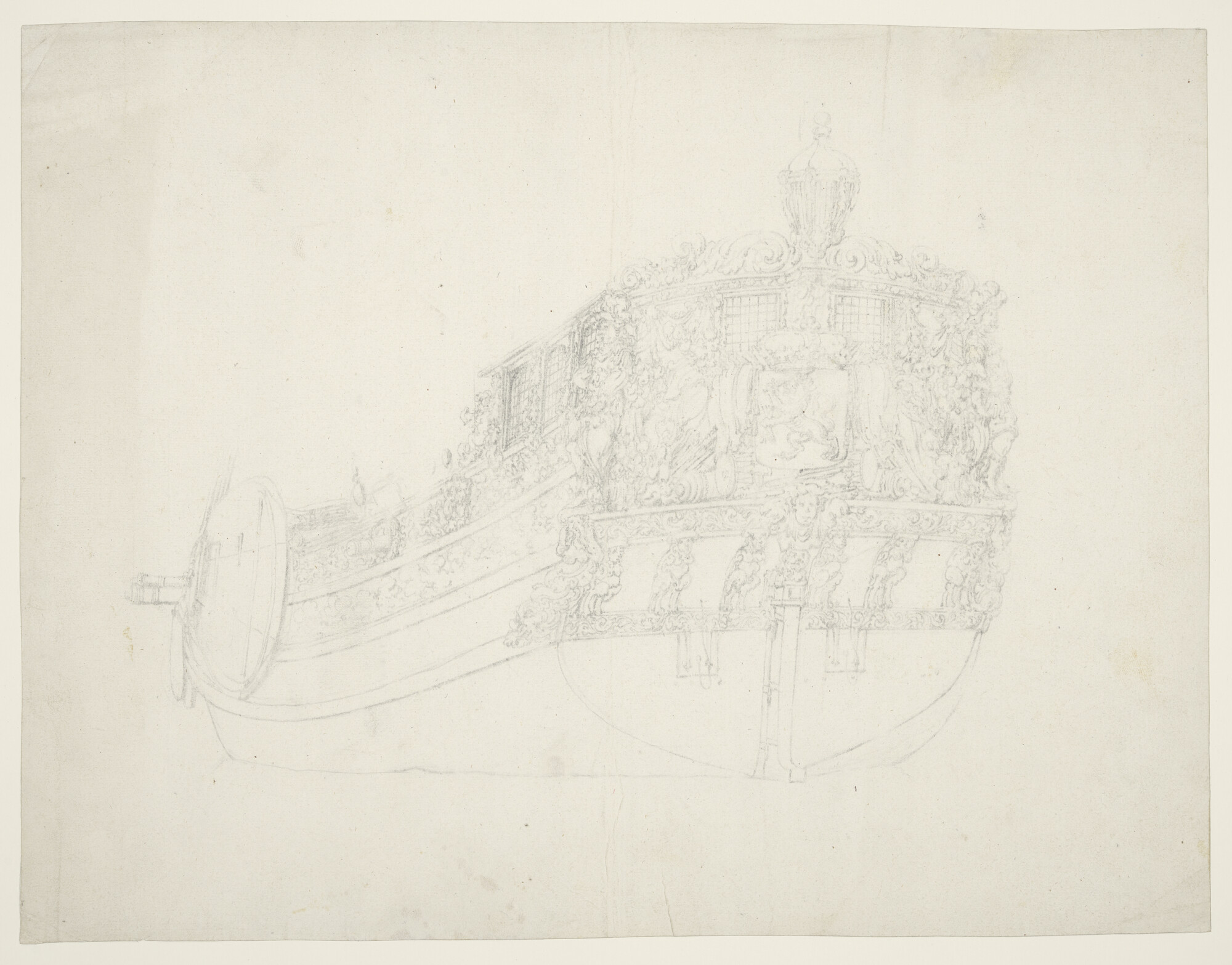 A.1904(01); Spiegelpaviljoenjacht van de Staten-Generaal; tekening