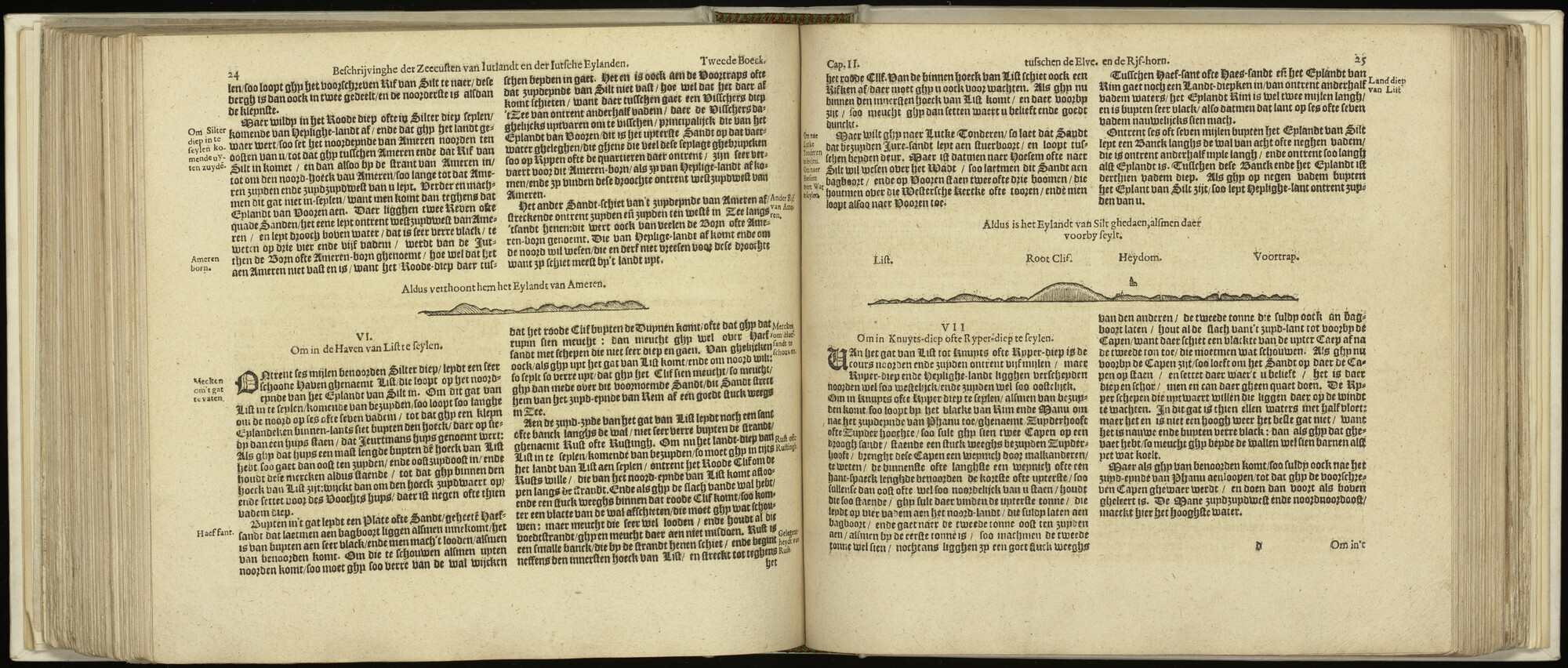 S.1496 [kaart 082]; Beschrijving en kustaanzicht van de eilanden Amrum en Sylt; kaart