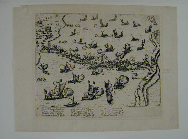 A.0145(027)257; Slag op de Couwensteinse Dijk, 26 mei 1586; prent
