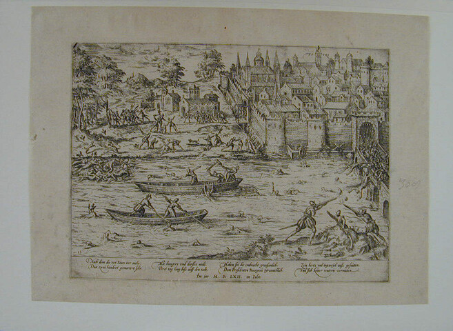 A.0145(027)030; Moord der Protestanten te Tours, juli 1562; prent