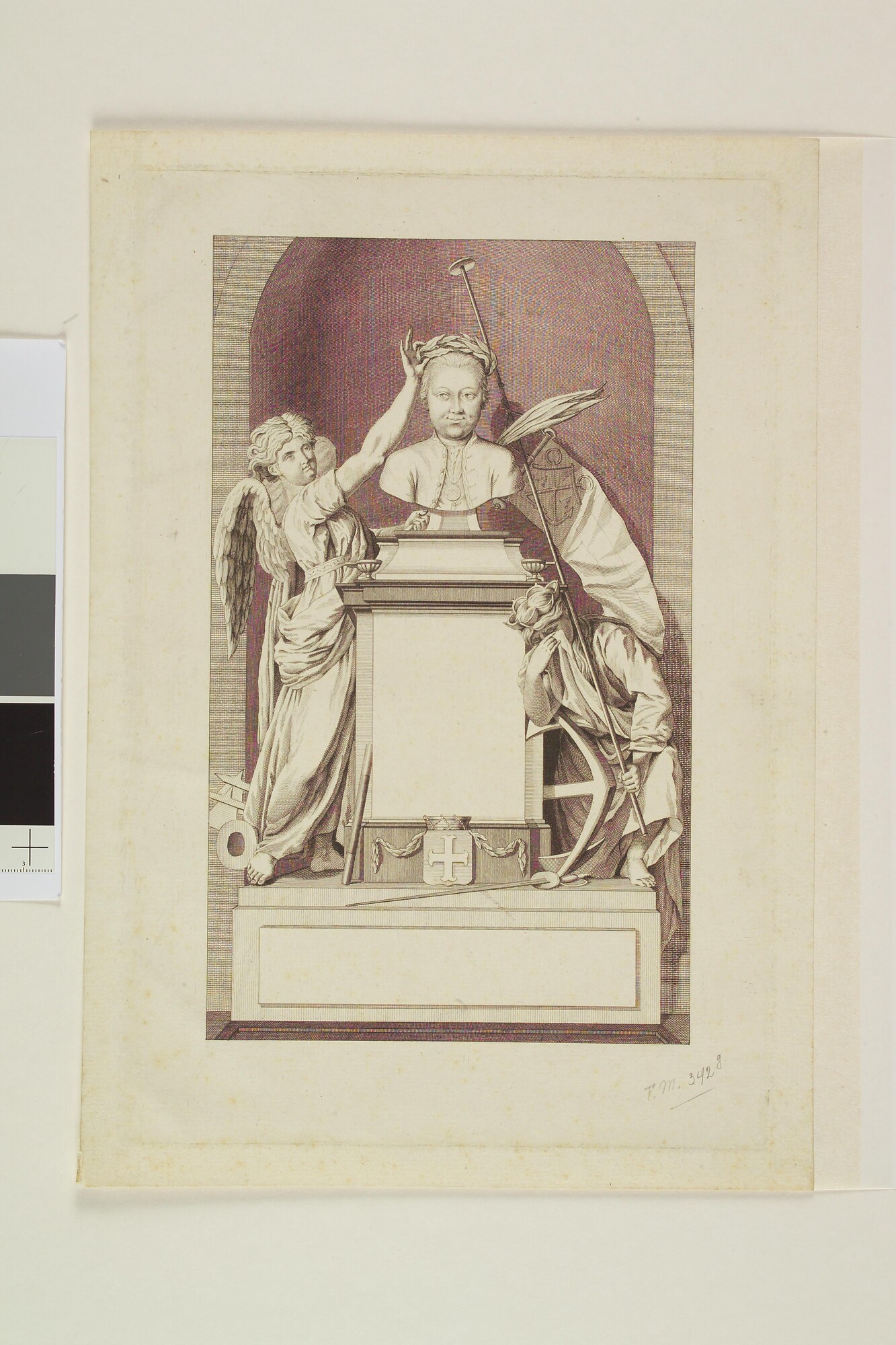 A.0145(179) [nr 0024a]; Zinneprent op de dood van Wolter Jan Gerrit baron Bentinck; prent