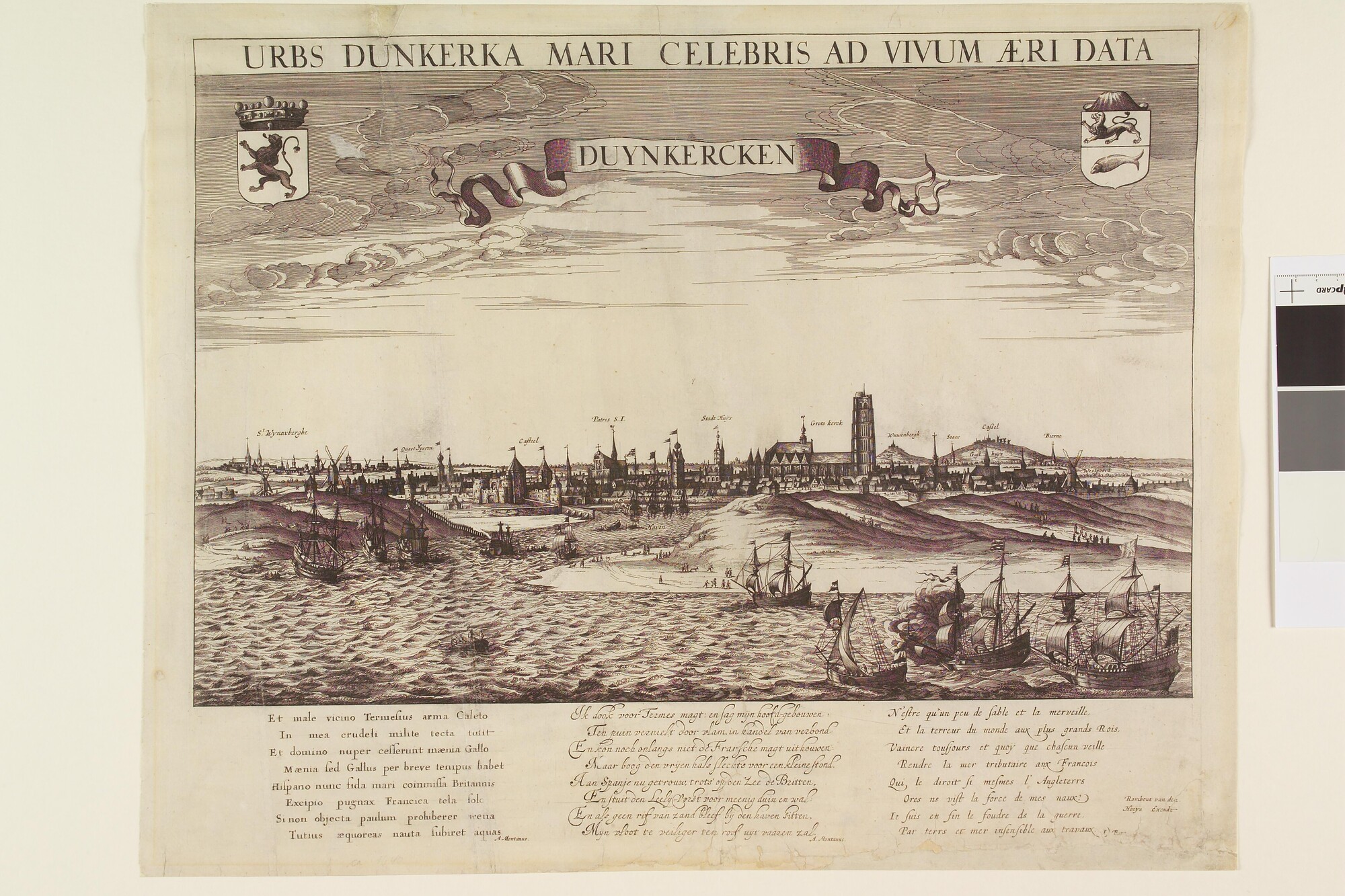 A.3099; Profiel van de stad Duinkerken; prent