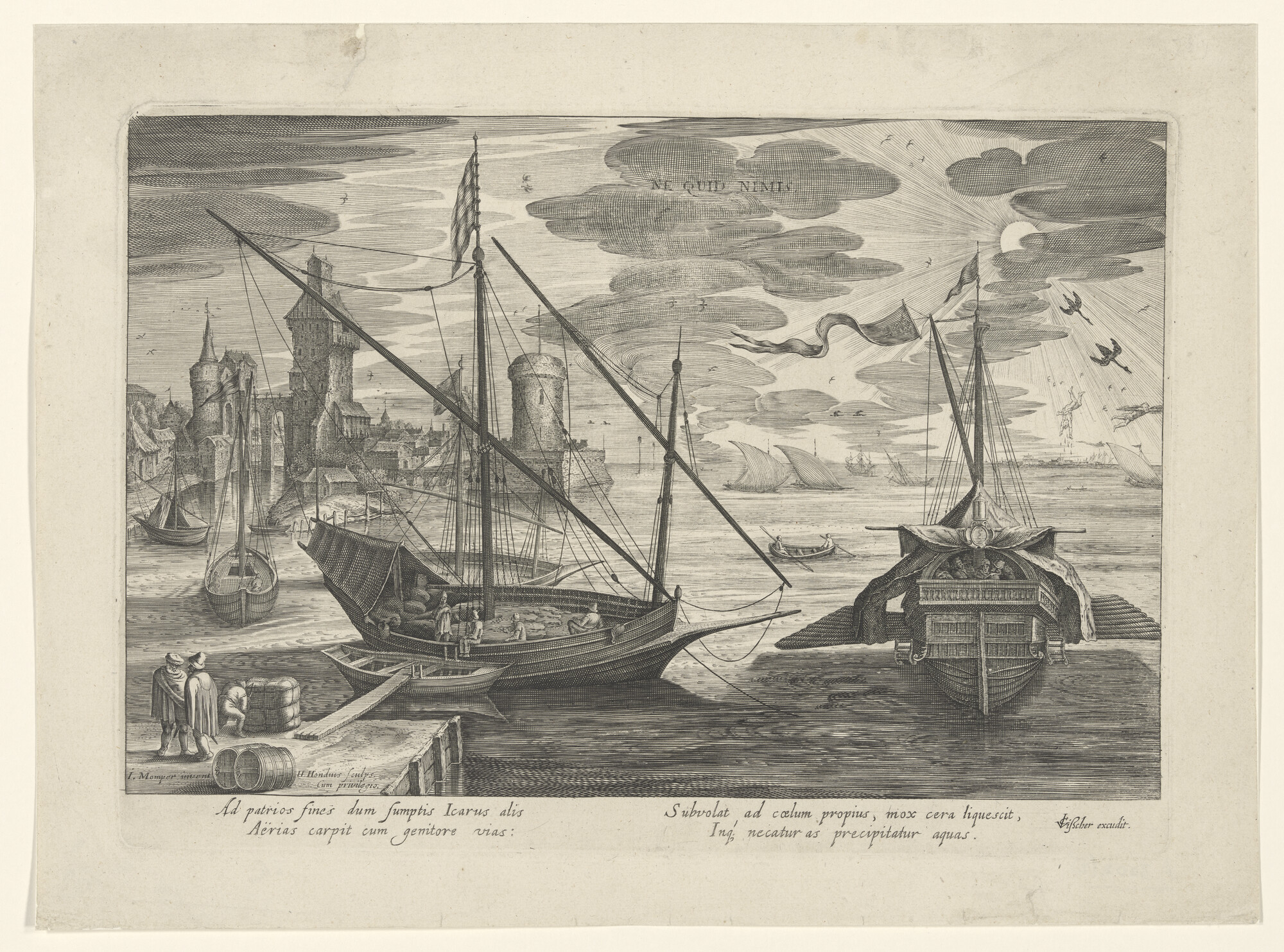 A.3002(02); Havengezicht in de Middellandse Zee; prent