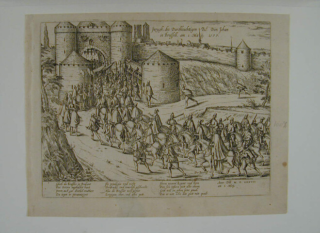 A.0145(027)165; Intocht in Brussel van Don Juan, 1 mei 1577; prent