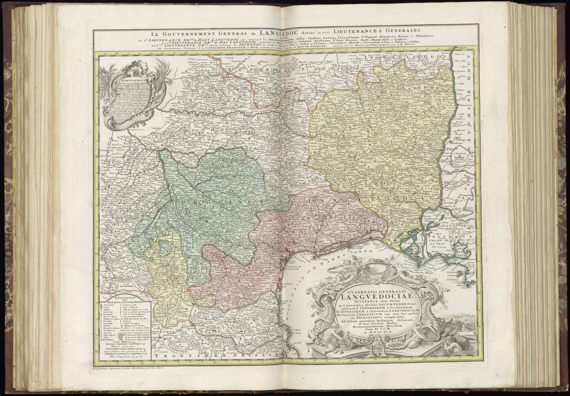 B.0032(027) [kaart 024]; Kaart van Zuid-Frankrijk; kaart