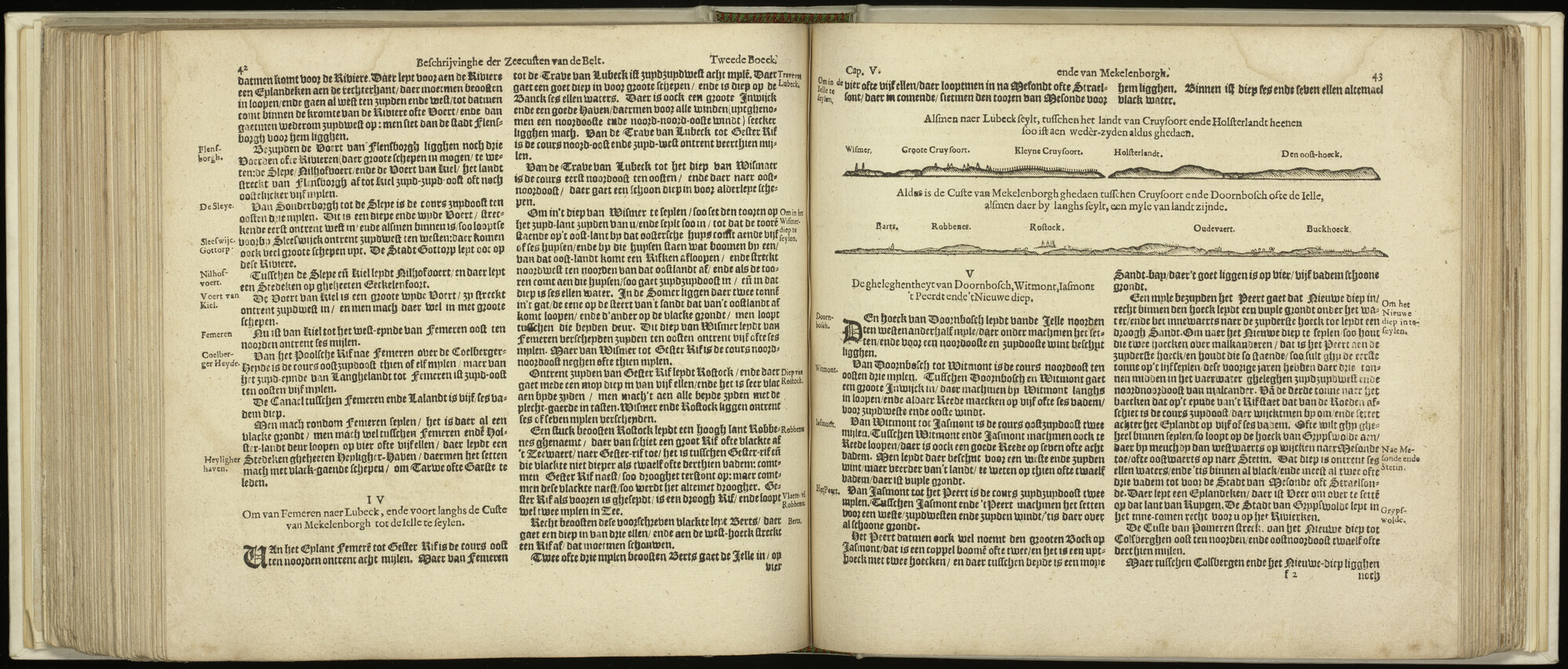 S.1496 [kaart 091]; Beschrijving en kustaanzicht van Noord-Duitsland; kaart