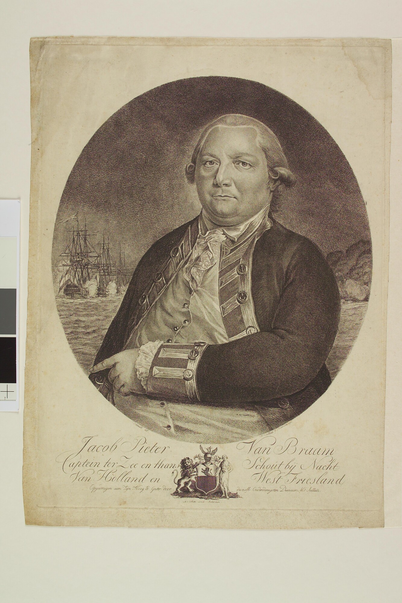 A.1009; Portret van schout-bij-nacht Jacob Pieter van Braam; prent